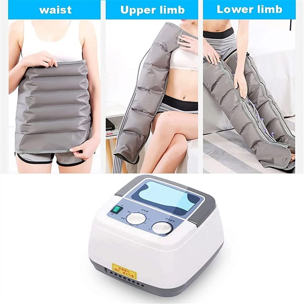 Elektrisches Beinmassagegerät, Luftkompressionsmassagegerät, entspannt Taille, Arme und Beine, Waden und Füße, 6 Hohlräume, fördert die Durchblutung und die Lymphdrainage, Linderung d