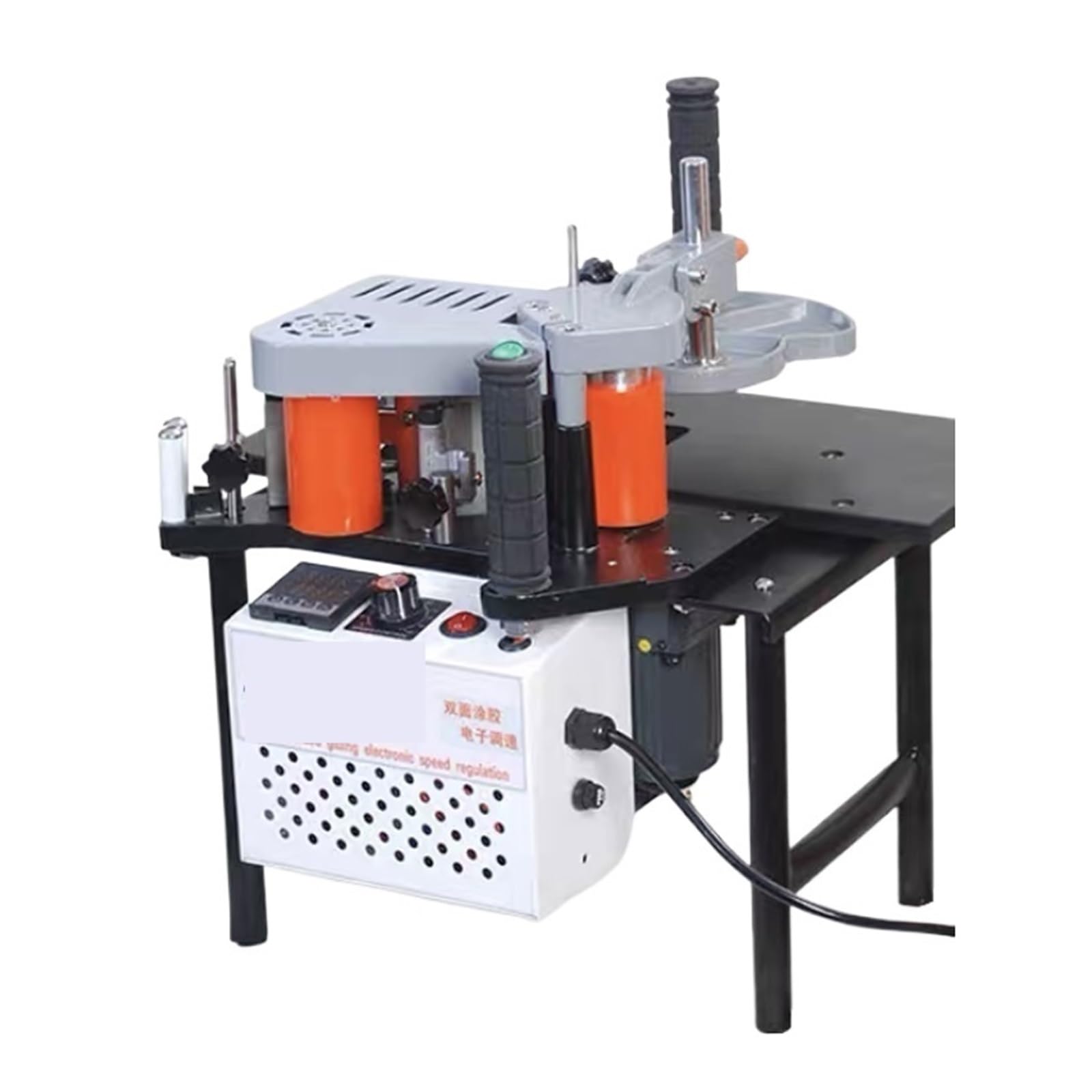 900W Small Manual Edge Banding Machine Double Side Gluing Portable Bander Woodworking Speed and Efficiency Improvement