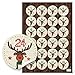 Lot de 24 autocollants de chiffres, motif de cerf, rouges, verts, pour enfants, numérotés de 1 à 24, idéaux pour confectionner soi-même le calendrier de l'avent, avec sacs en papier, 4 cm chacun