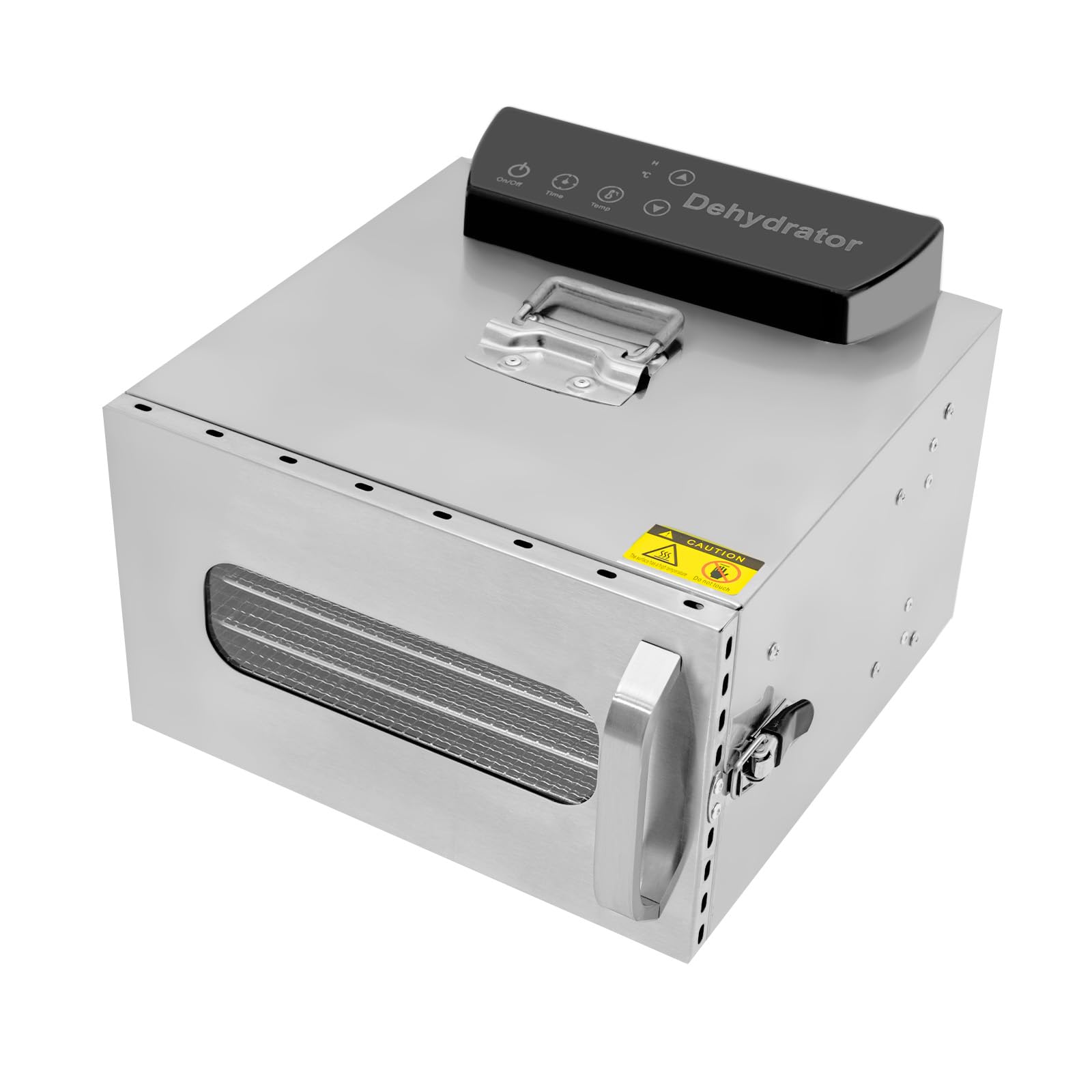 Deshidratador de Alimentos para el Hogar de 6/8/16 Pisos - Acero Inoxidable, Deshidratador de Frutas con Control de Temperatura 30-90℃ (A1-6 Niveles)