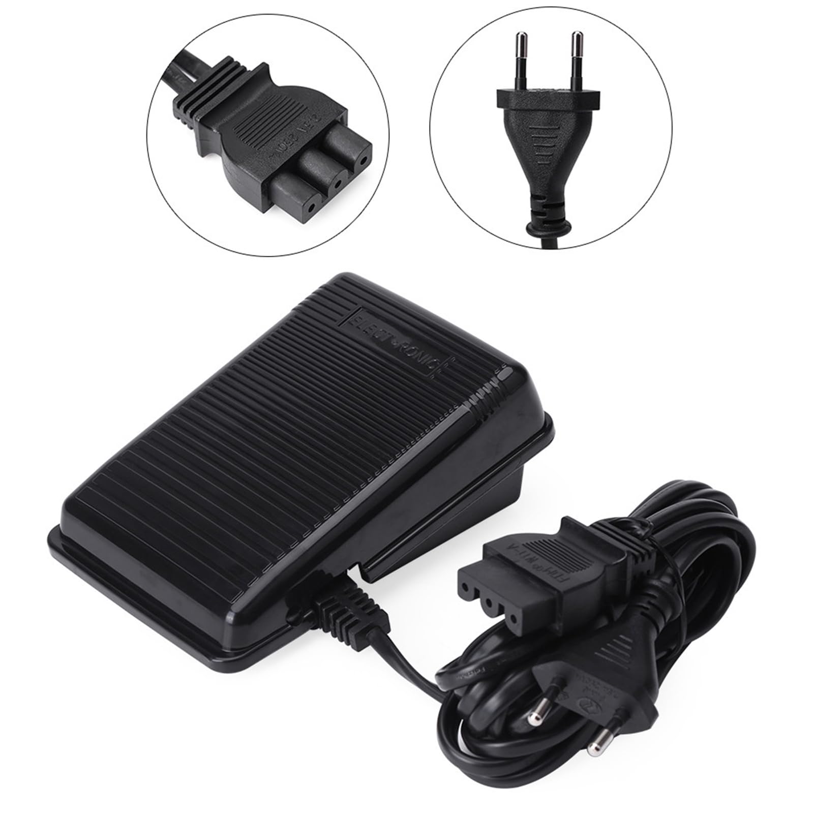 Pedal Controlador de Pie Electrónico para Máquina de Coser Universal con Cable de Alimentación Compatible con Singer Butterfly y Otras Marcas (Enchufe UE 220V 50Hz) (EU Plug 220v)