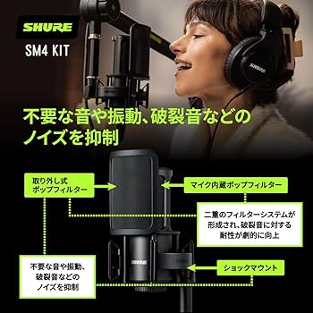 Amazon.co.jp: SHURE シュア SM4 ホームレコーディングマイクロホン