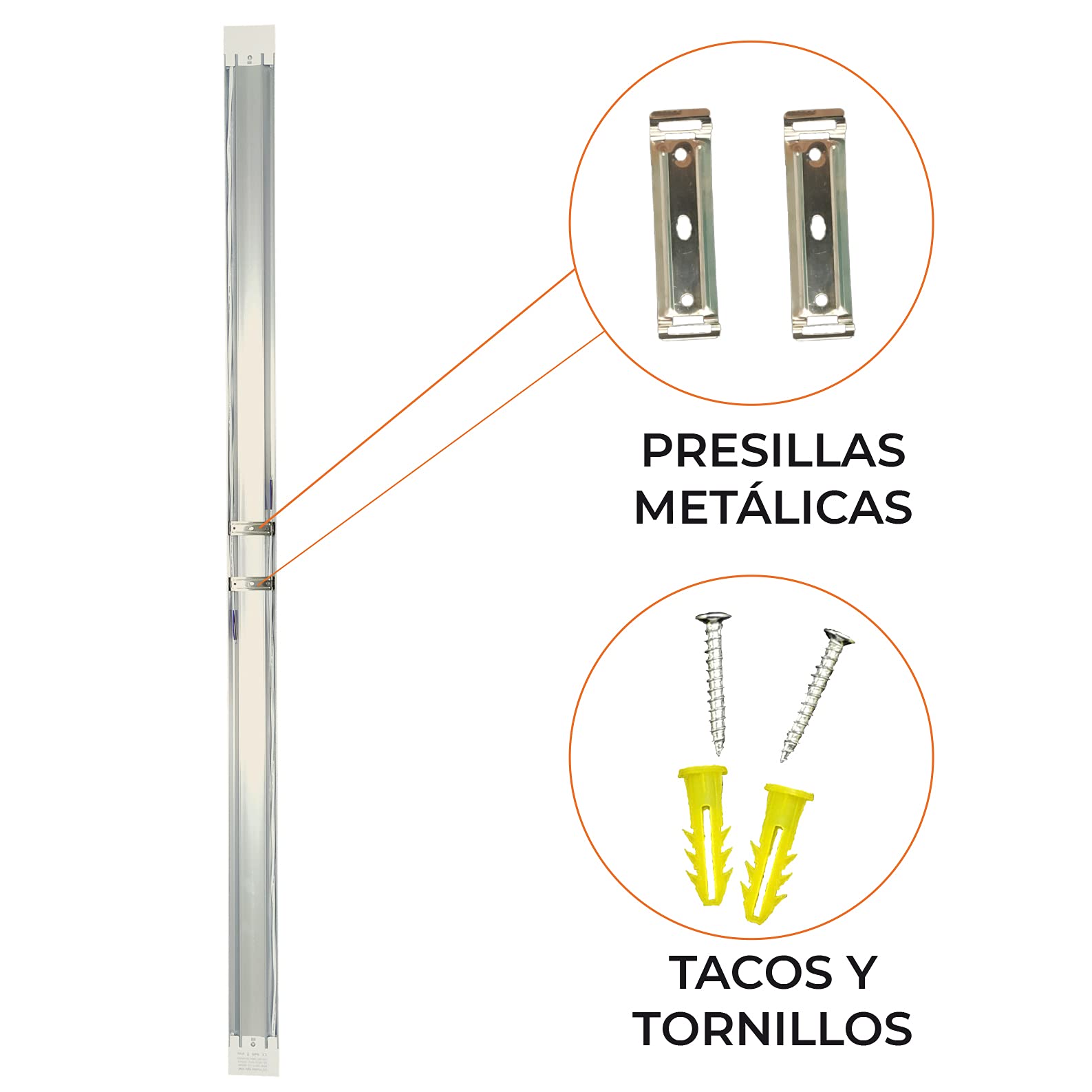 LED ATOMANT Pack 5x Pantalla Luminaria LED integrado 150cm 48W Blanco Frio 6500K 4800 lumenes