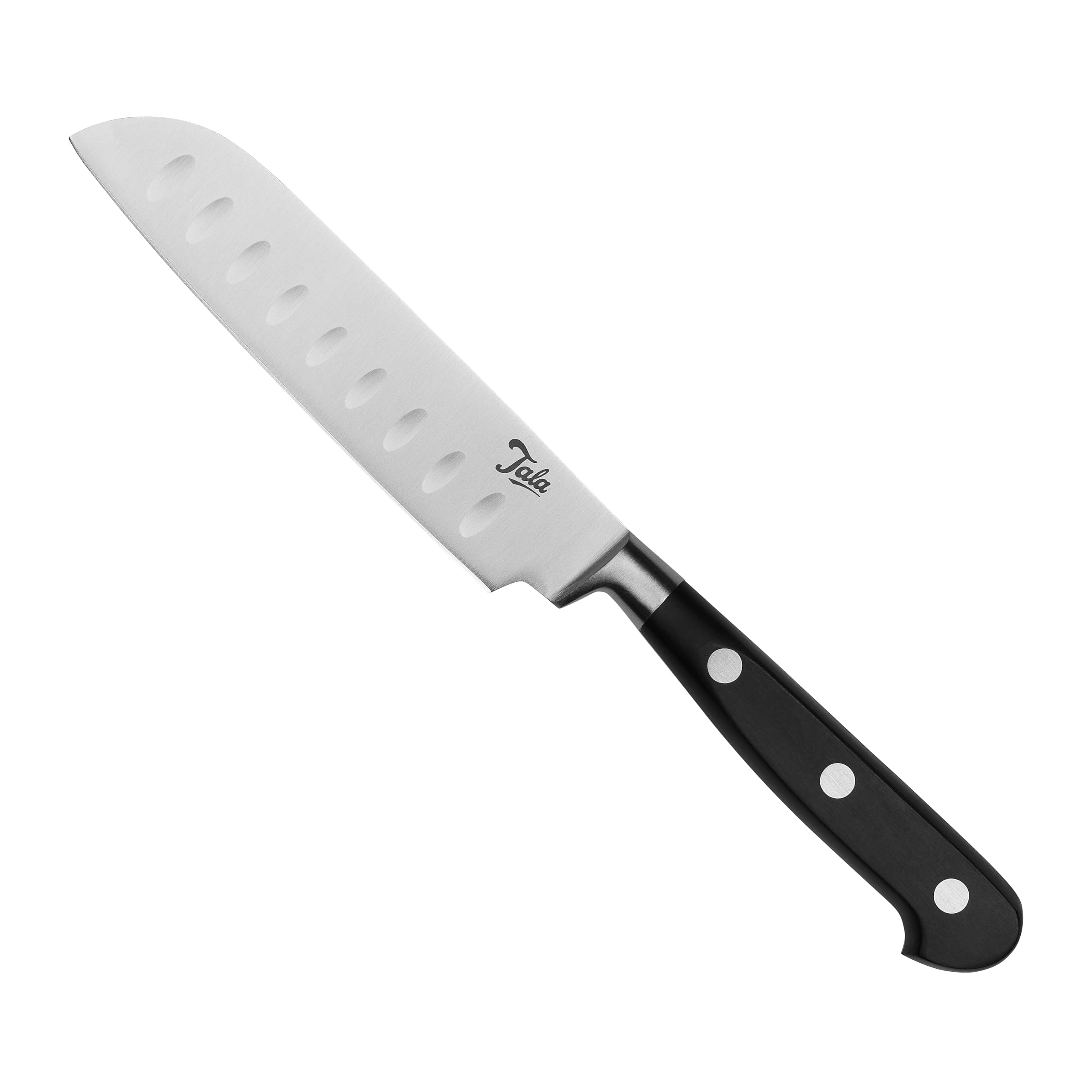 Tala Classic Santoku Knife 13cm, Japanese-Style Stainless Steel Kitchen Knife with Precision Tapered Blade, Stainless Steel, Triple Rivet Handle, Ideal for Slicing, Dicing & Mincing