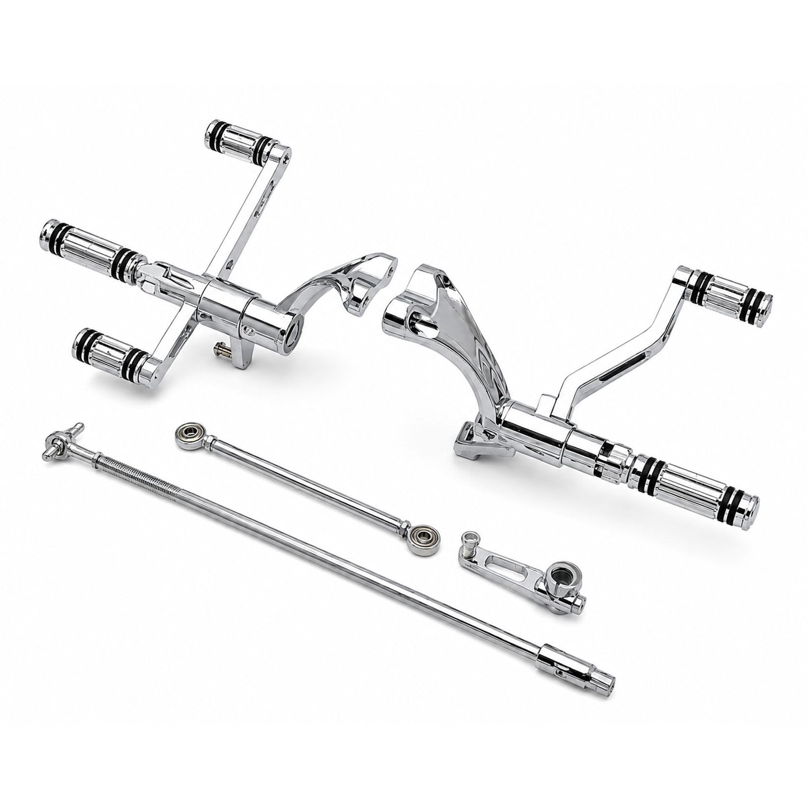 AMONIDA Zestaw Podnóżków Motocyklowych do Kontroli Jazdy do Przodu Konstrukcja Obrabiana CNC dla Lepszej Ergonomii Jazdy Pasuje 1200 Custom (Galwanizowane)