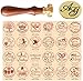 MDLG Vintage Custom Made 102 Styles Personalized Your Design Wedding Invitation Name Date Logo Picture Wax Seal Sealing Stamp Rosewood Handle Set