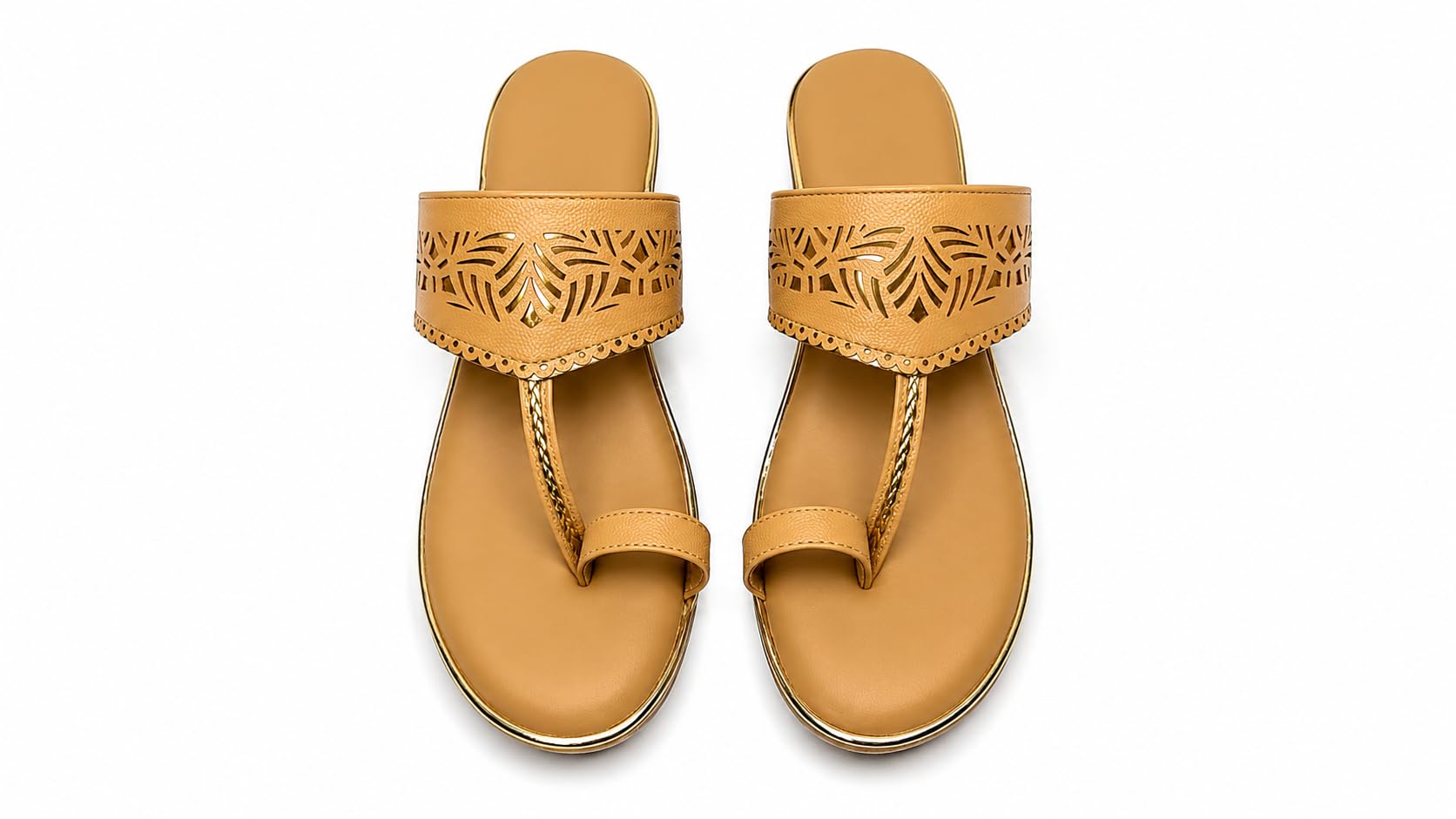 Women Flat Sandals | Ethnic Laser Cut Toe Ring Slippers-image-46