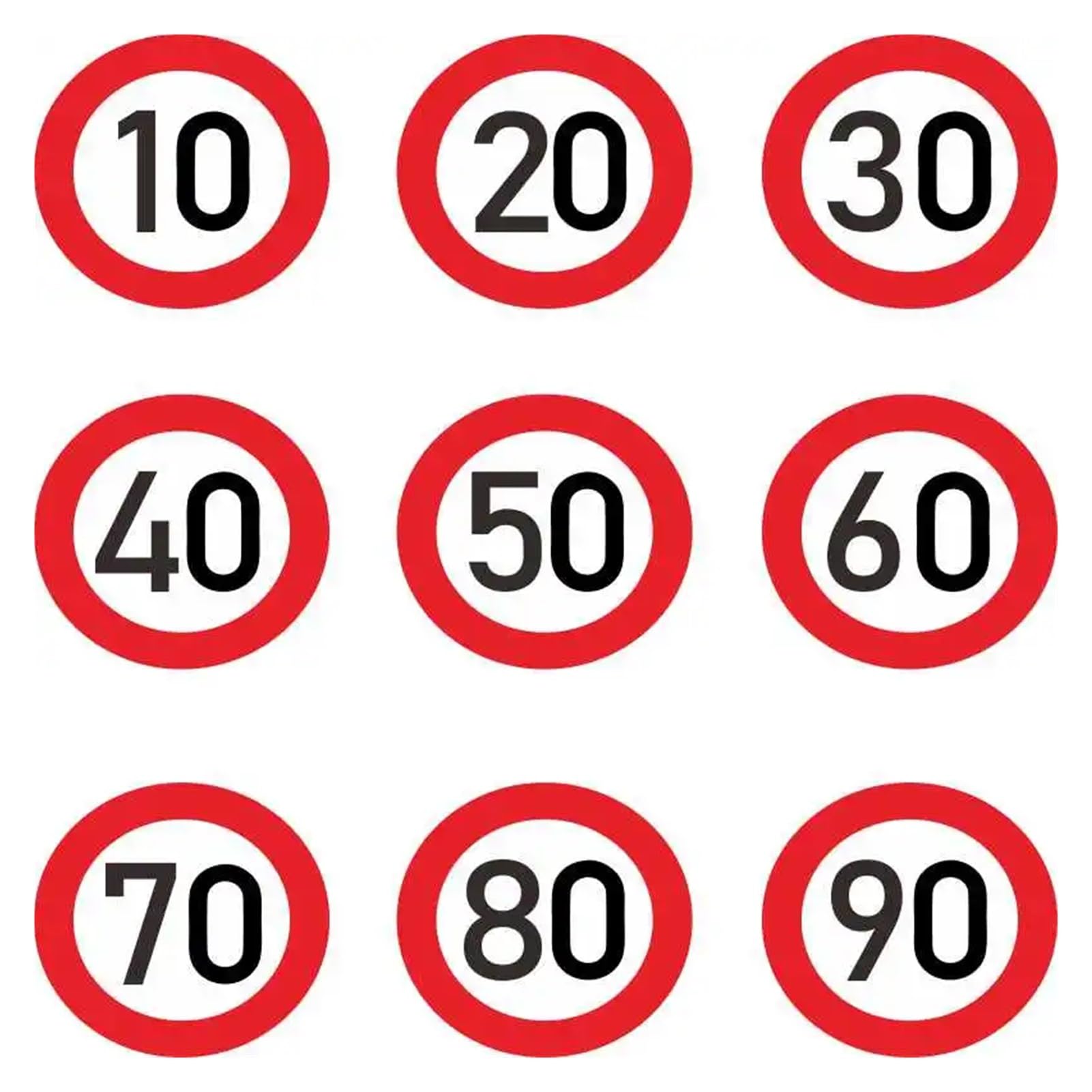 Adesivo Sicurezza Veicolo 120x120mm Adesivo LIMITATO A 60 MPH Per Furgoni E Van - Sticker Adesivo 120x120 Mm Impermeabile Segnale Limitato A 60 Miglia - Foto 7