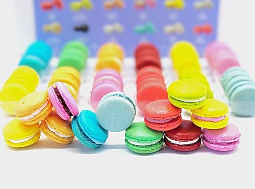 12 sombras de Macs | Volumen #1 Color afrutado | Macarons franceses sin gluten, 48 macarons surtidos