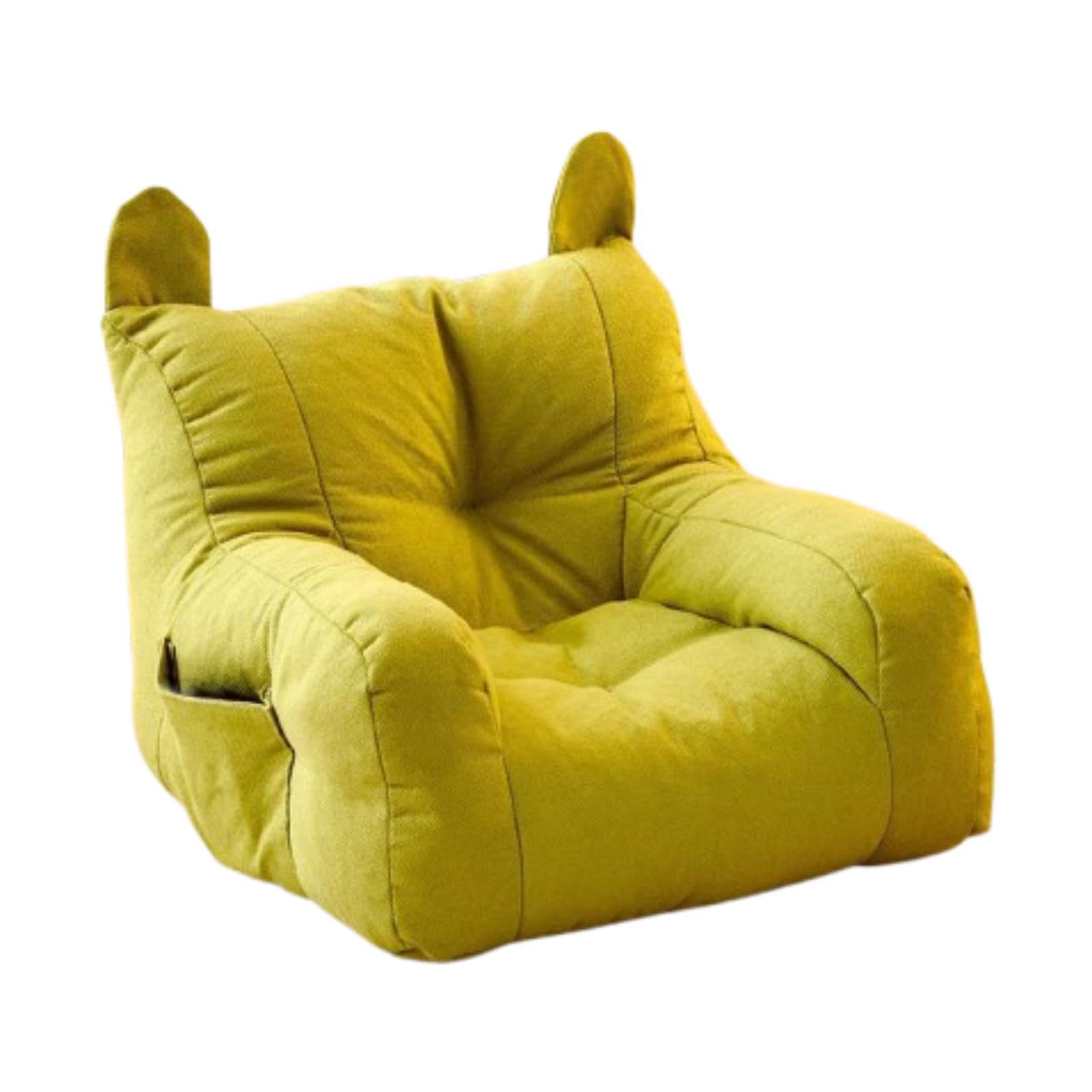 Kids Bean Bag Chair Soft Cartoon Cute Floor Chair for Bedroom Dorm Apartment Green-image-9