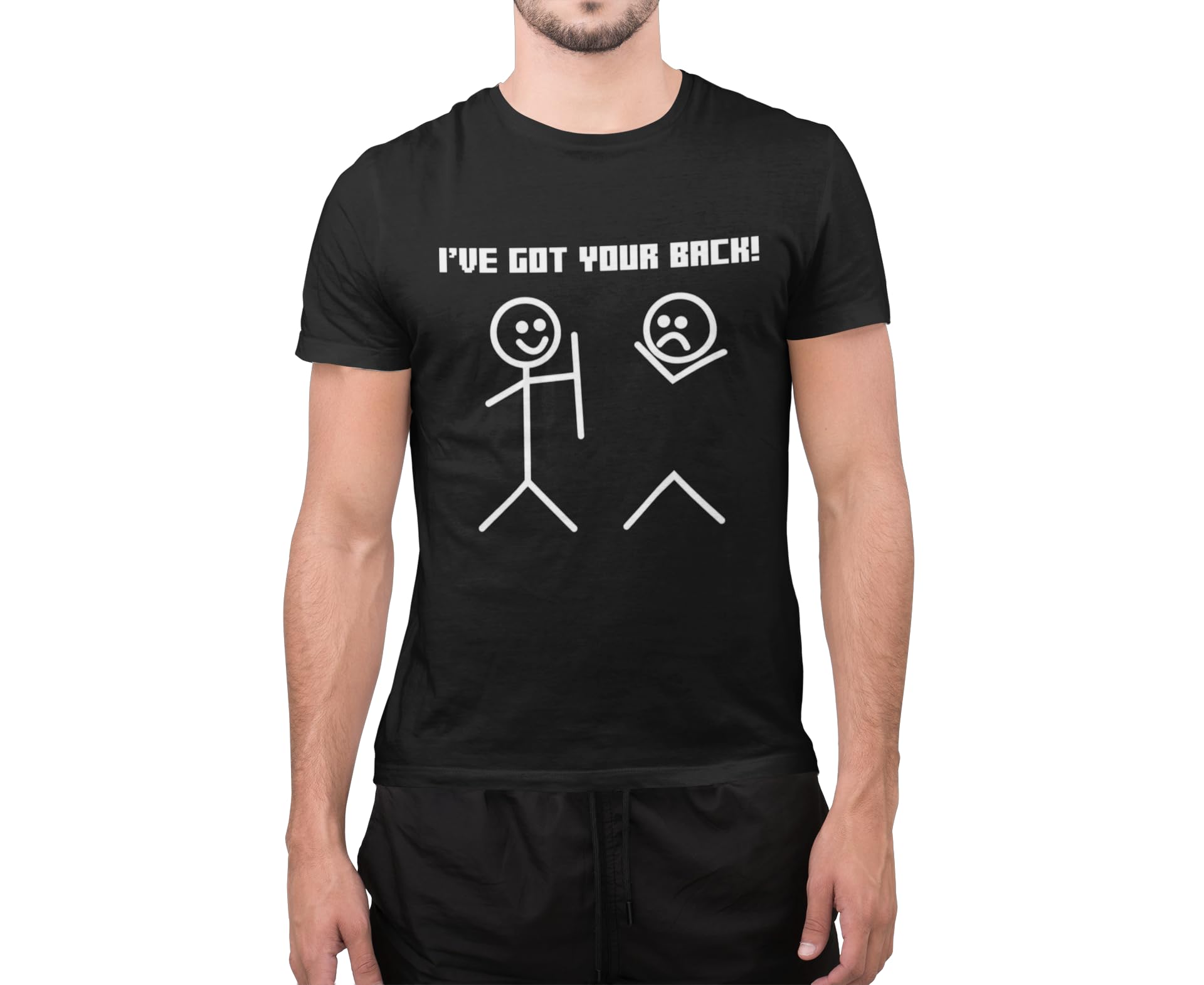 Graphic Impact Unisex Black Funny I've Got Your Back Novelty Tumblr Funny T-Shirt Gift For Friends (, Xlarge)