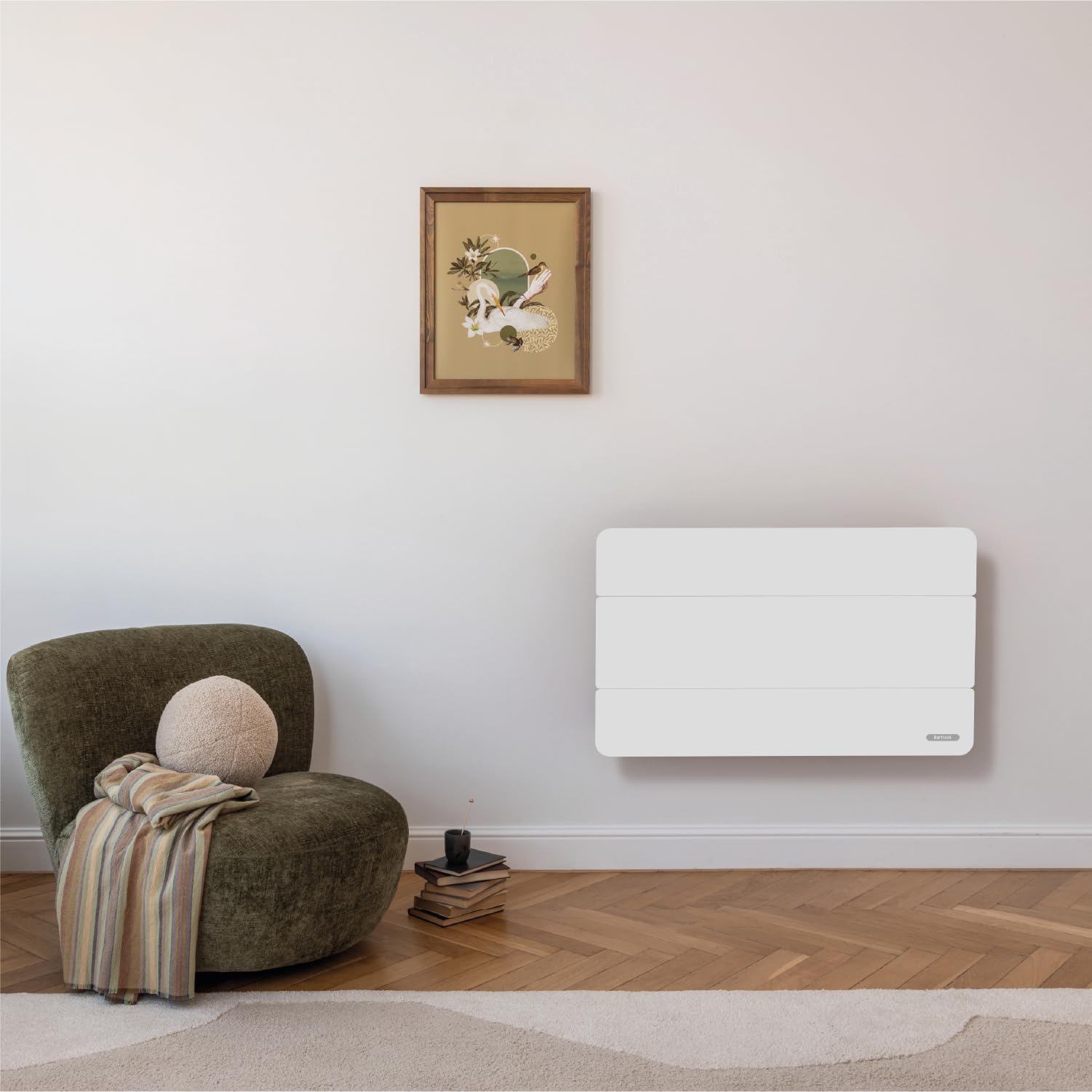 Radiateur à Inertie Sèche Éco-Confort - Faible Consommation, Thermostat Digital Réglable, Design Moderne & Chauffage Performant (1500 W)