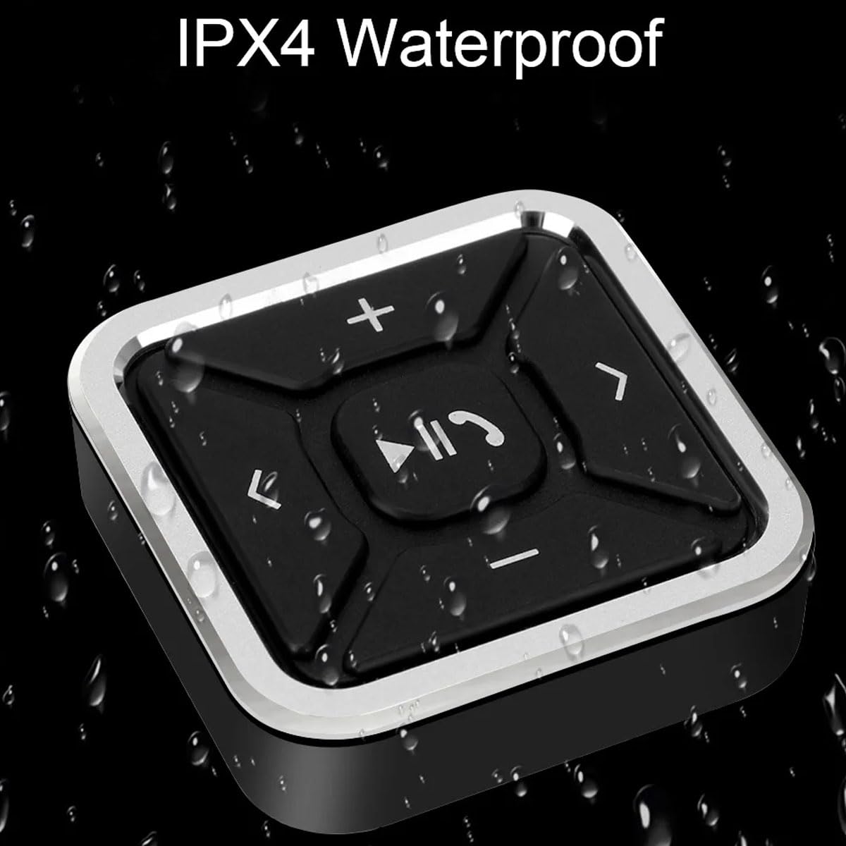 Telecomando multimediale Bluetooth per pulsanti del volante, IPX4, impermeabile, per chiamate e musica, per auto, moto, moto, smartphone, per Android e iOS