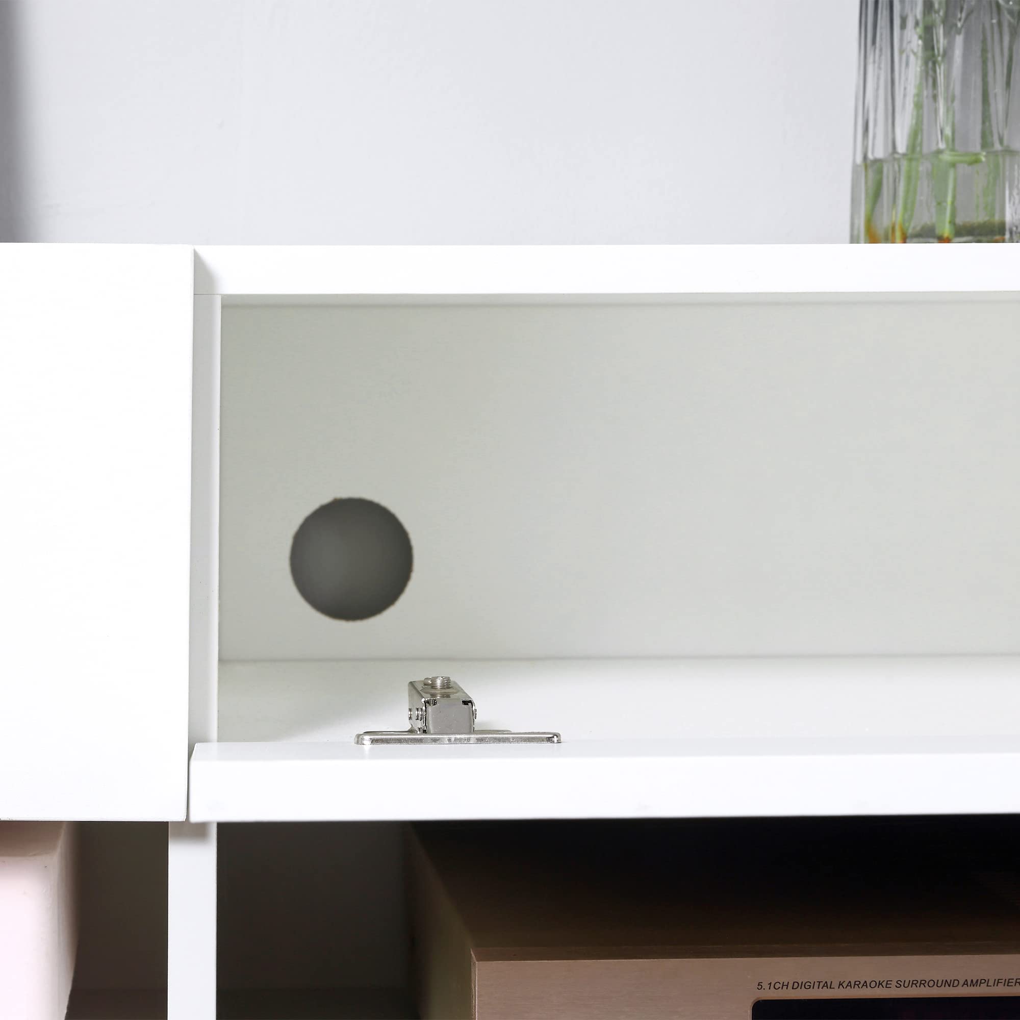 HOMCOM Mueble de TV Suspendido para 60" 140x32x31 cm Blanco