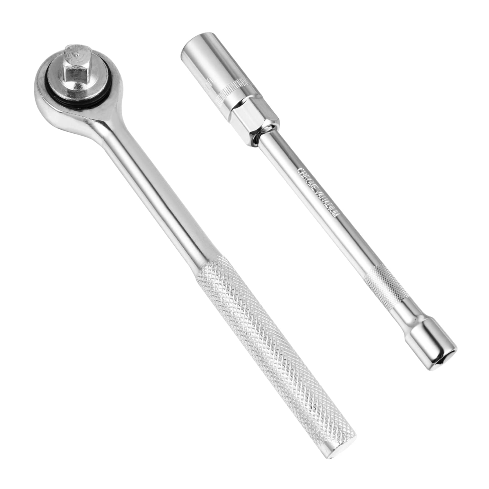 Anneome Set 3 Pezzi Bussole per Candele Auto in Acciaio al Carbonio Manico Rigato e Asta di Estensione