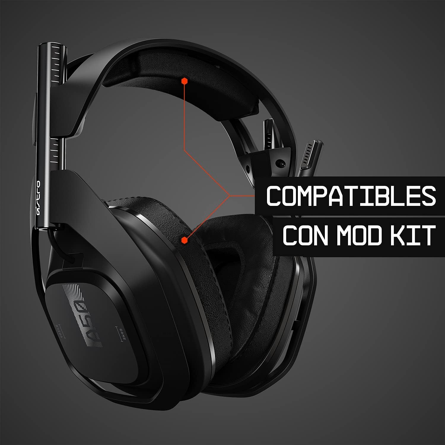 ASTRO Gaming A50 Auriculares inalámbricos + estación de Carga para Juegos | 4ª gen, Dolby, sonido/voz equilibrados, 2,4 GHz, PS5 (requiere adaptador HDMI)/PS4/PC/Mac - Negro
