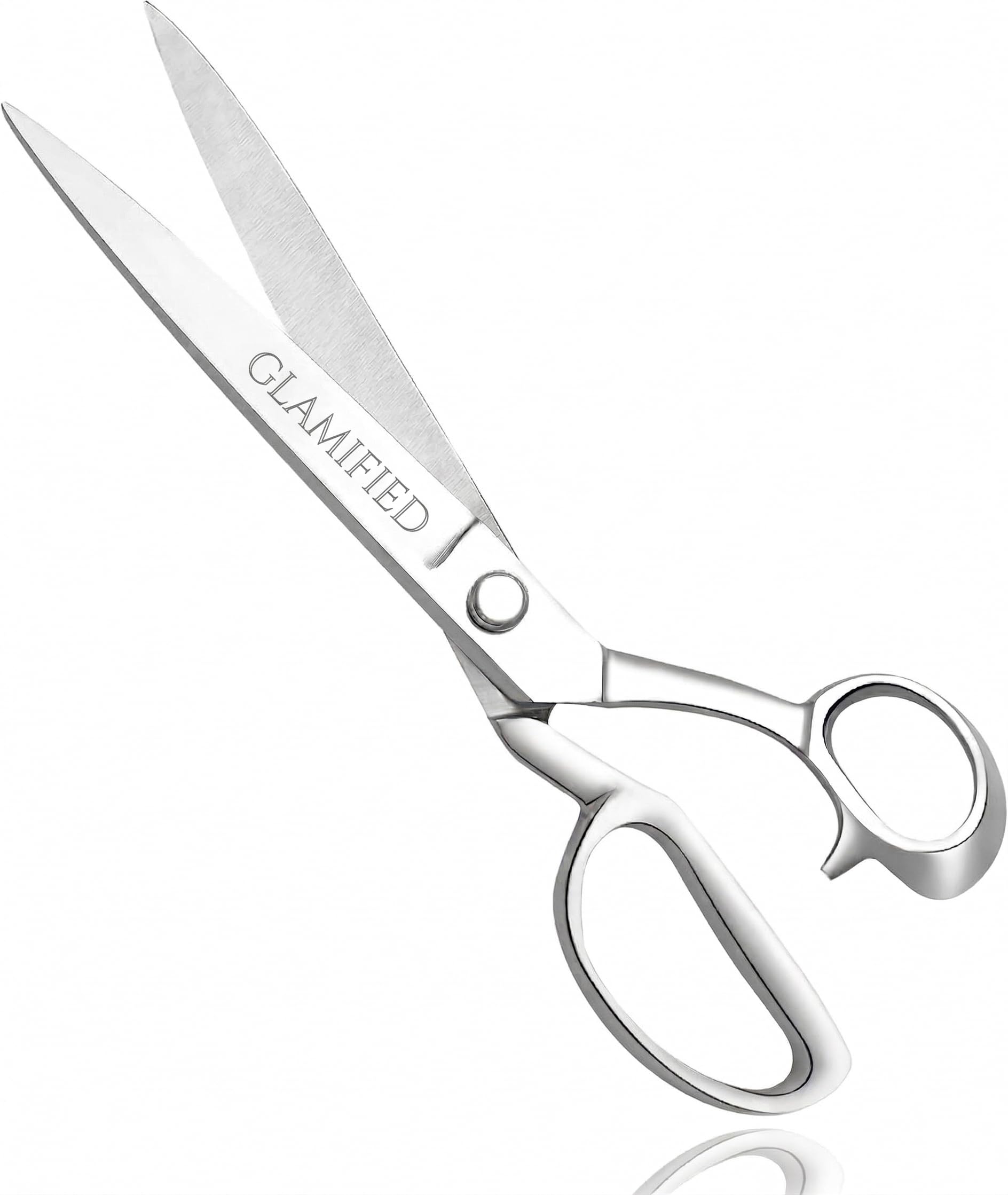 Glamified , Glam Silver Glamified Heavy Duty Fabric Scissors - Professional Tailor Shears For Sewing & Leather (, 12 Inches)