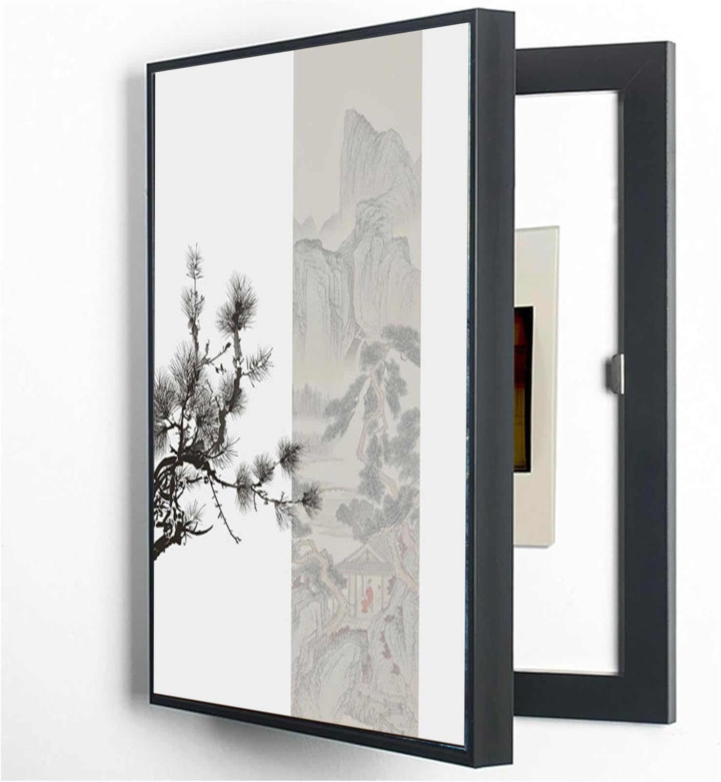 Quadro Decorativo Per Nascondere Contatore Elettrico - Moderno, 40x50 Cm, Stile Floreale
