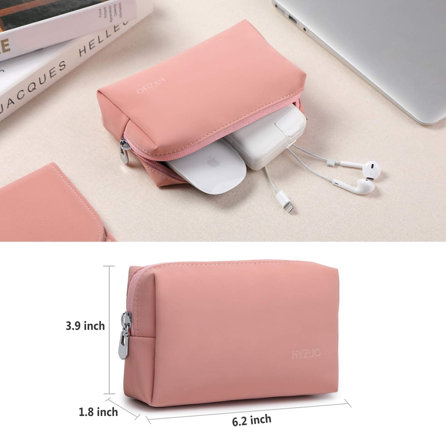 HYZUO 13 Inch Laptop Sleeve Case Compatible with 2018-2021 MacBook Air 13 M1/ 2016-2021 MacBook Pro 13 M1/ 2018-2021 iPad Pro 12.9 M1/ Dell XPS 13/ Surface Pro X 7 6 5 4 3, with Small Bag, Pink : Electronics