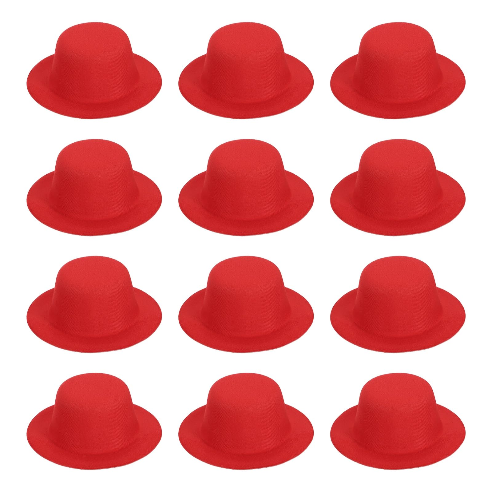 PATIKIL 5.3 Inch Mini Formal Hats, 12 Pcs Miniature Doll Hats Mini Top Hat for Crafts Hair Accessories Decorate Doll Snowman