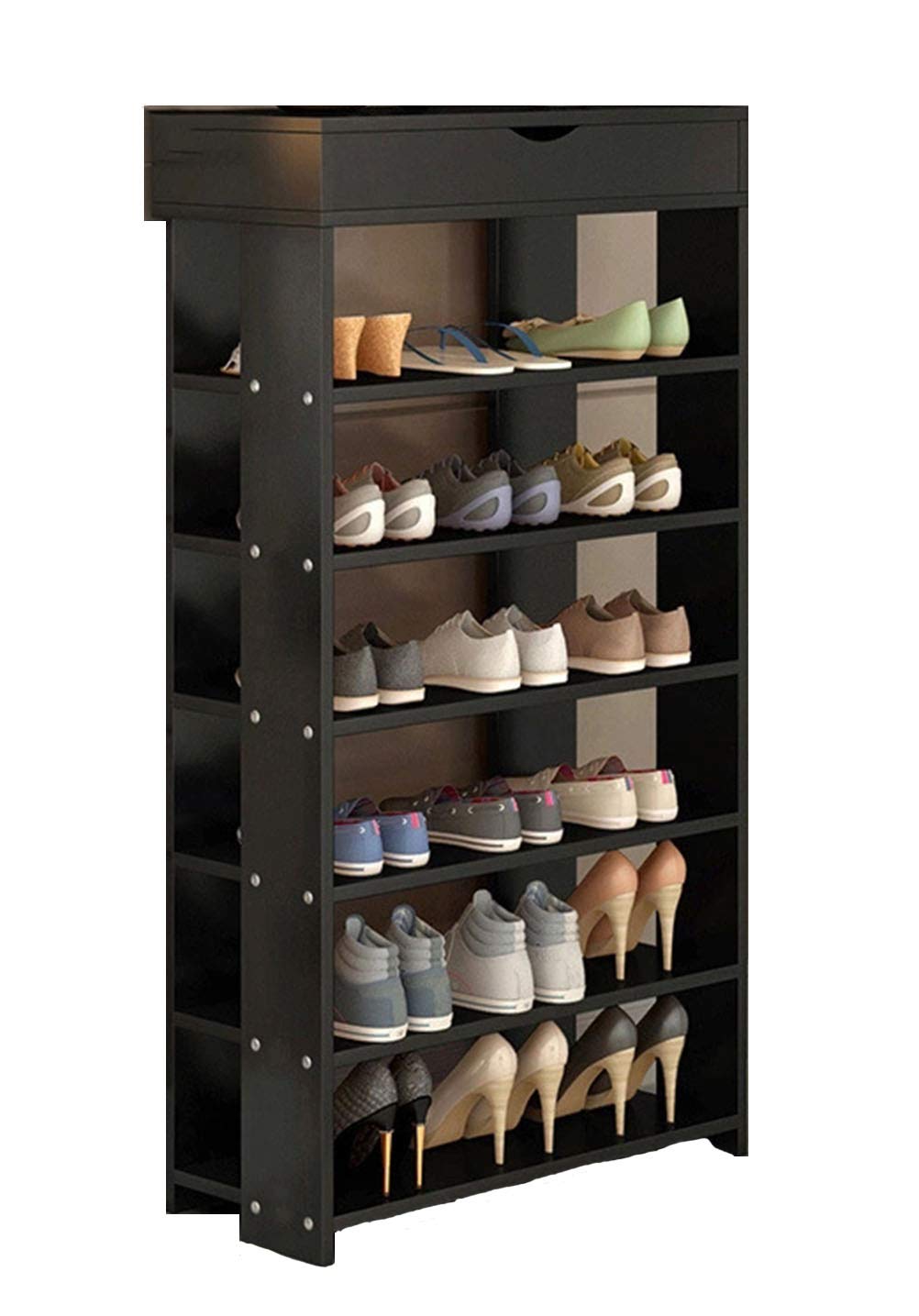 wooden shoe racks for closets on Clothing Closet Storage Dlandfurniture 29 5 Shoe Rack 5 Tier Free Standing Wooden Shoe Storage Shelf Shoe Organizer Black Bhca L24 Bk Home Classiccakes Co Nz