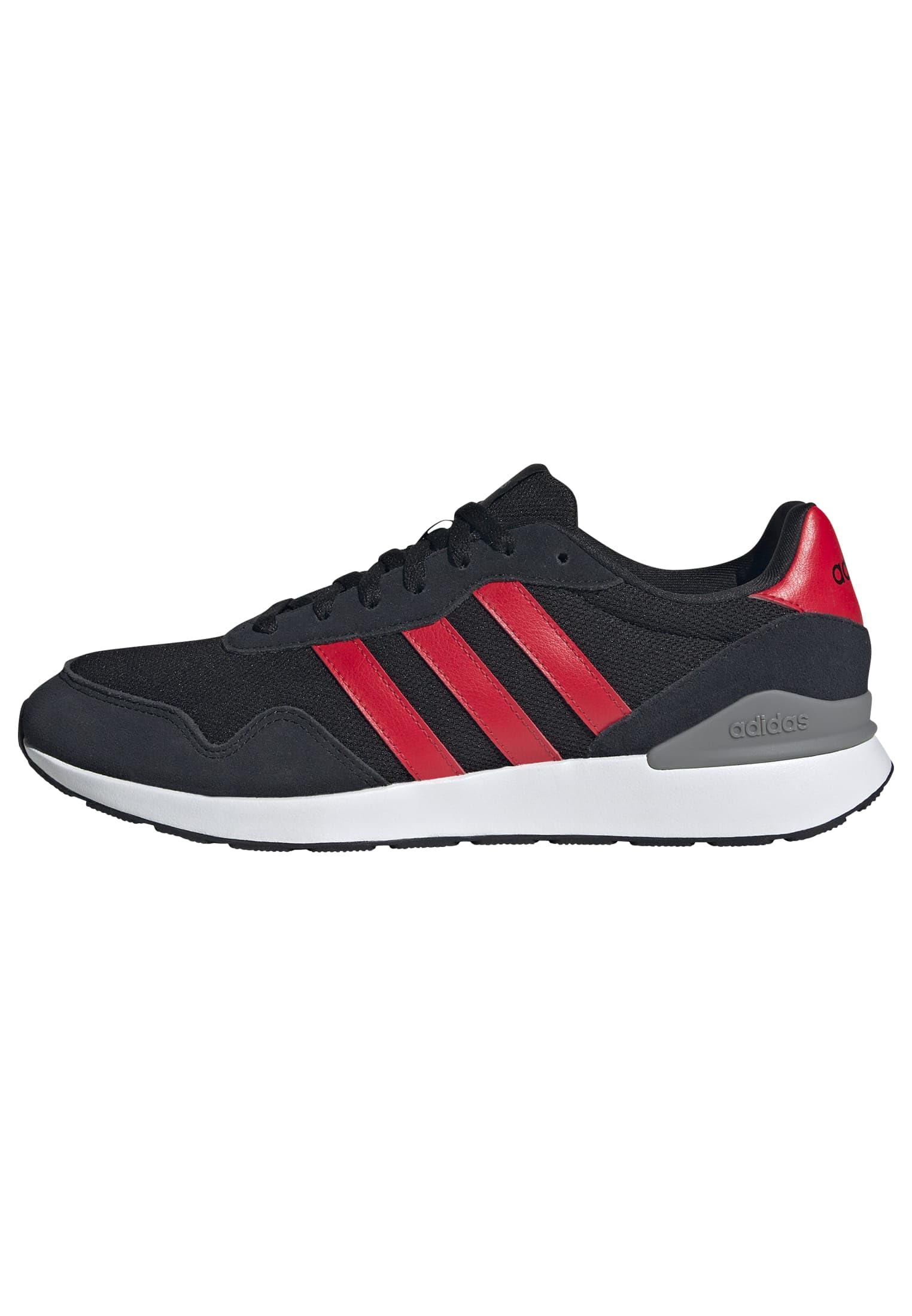 adidas Herren Run 60s 4.0 Shoes, core Black/Pure Ruby/Grey Three, 43 1/3 EU