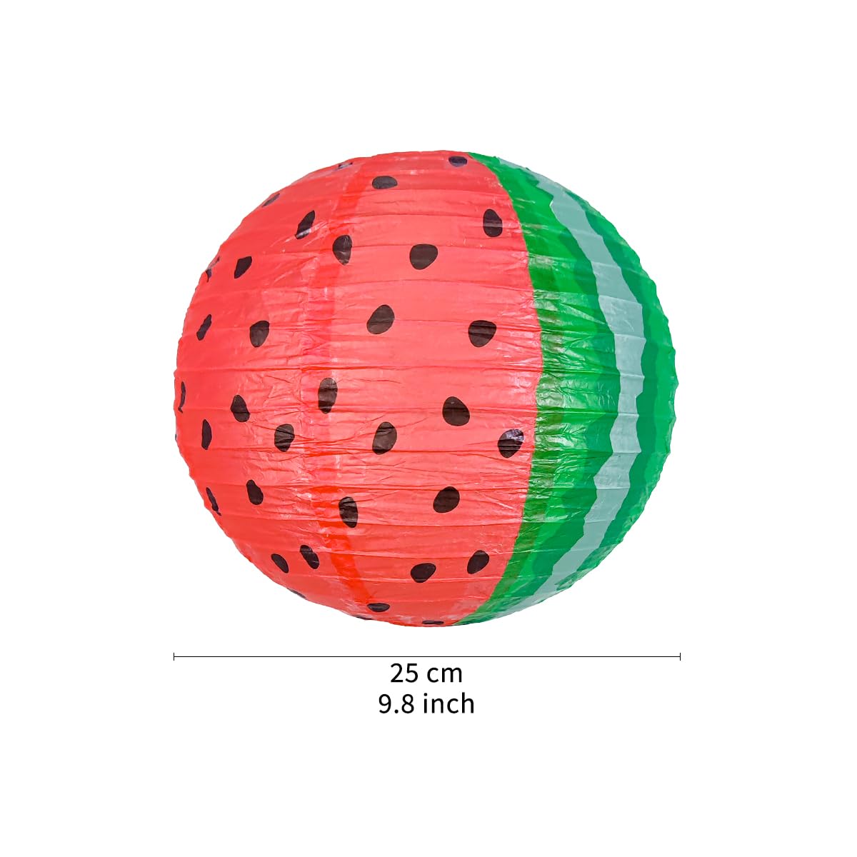 Cadpkler 3 PCS Watermelon Paper Lanterns, 9.8-inch Round Paper Lanterns, Party Decorations, Baby Shower, Birthday Party Decorations