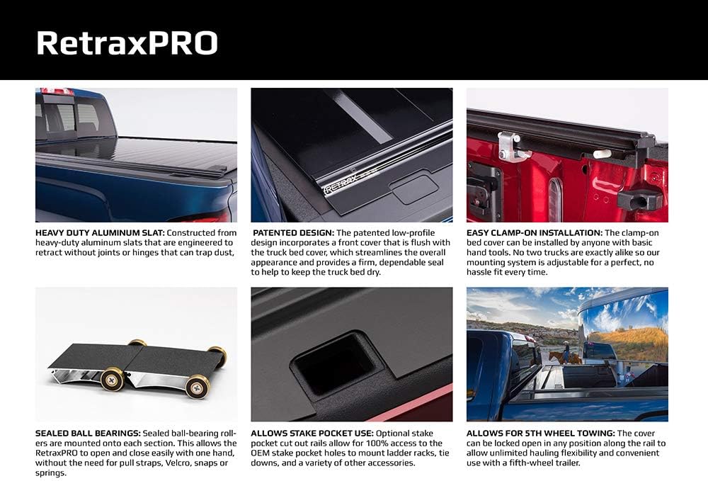 RetraxPRO Retractable Truck Bed Tonneau Cover | 40323 | fits Super Duty F-250-450 Long Bed (99-16)