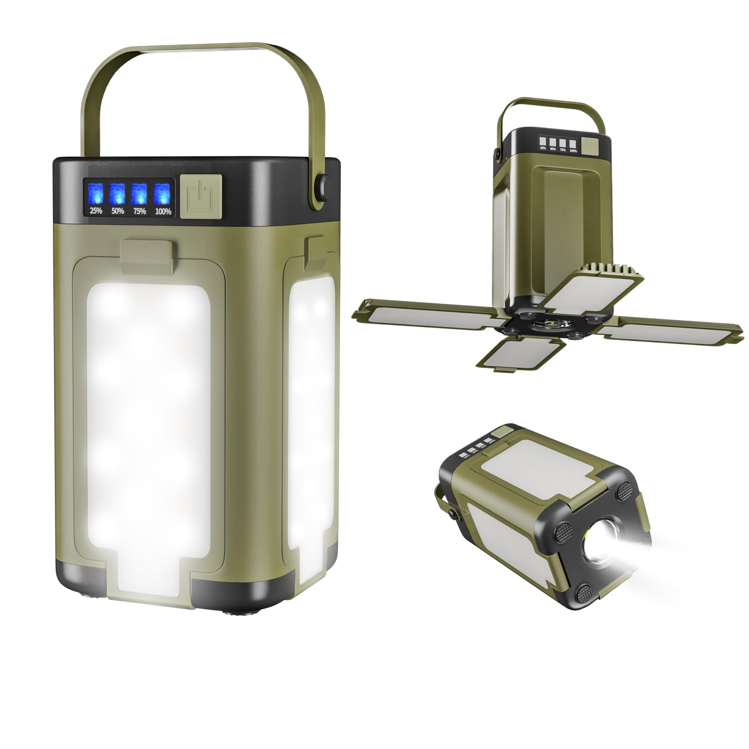 Amazon.co.jp: LED ランタン ソーラー 充電式 キャンプ 業界初 6000mAh