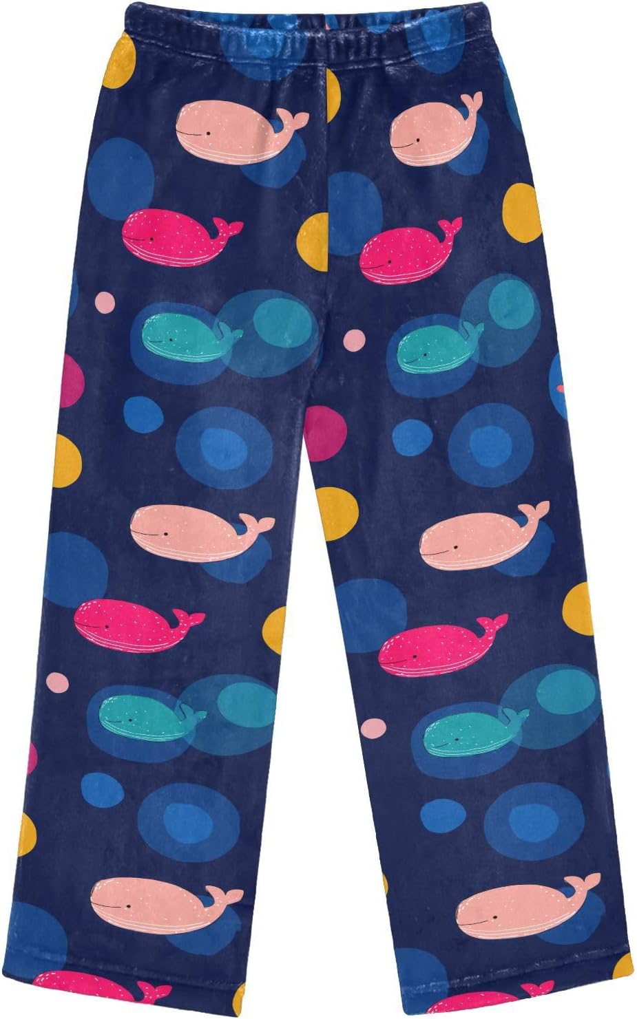 Whale Dolphins Dot Boys Pants for Kids Fleece Bottoms Long Jogger Pants Trousers with Pockets Size 6-14Y
