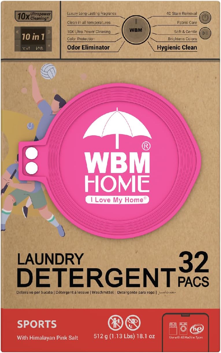 Laundry Detergent Pods, Autumn Scent – 32 Pods in Recycleable Packaging for 10x Ultra Power Cleaning, Odor Defense for Activewear & Sports Shirts