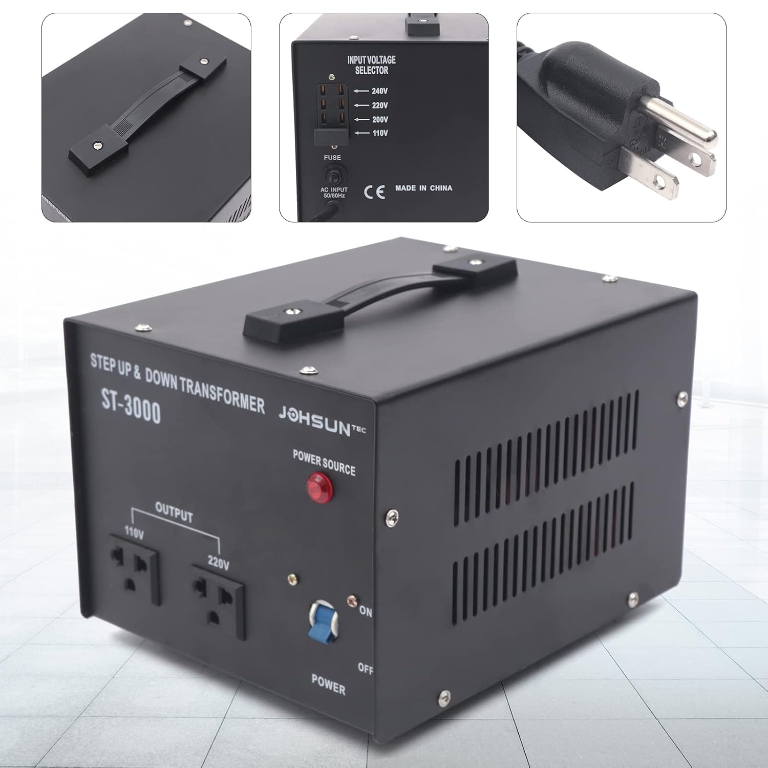 3000W Step Up/Down Voltage Converter Transformer AC 110-120 Volt to 220-240 Volt and from 220-240 Volt to 110-120 Volt Power Converter with Overload Protector