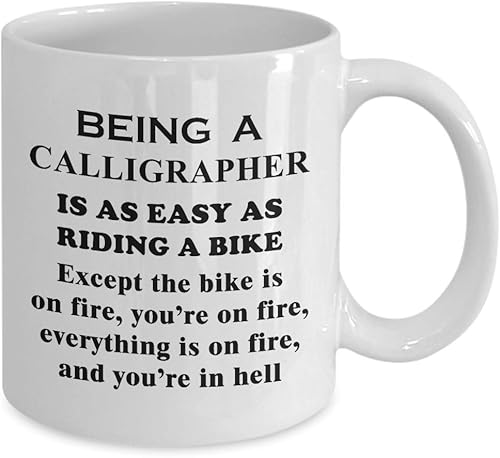 Miniatura 2 de Gifts for Being a Calligrapher Coffee Mug Tea Cup - Calligraphy Hobby Lettering Design Artist Calligraphic Lover Funny Cute Gag Appreciation Idea -