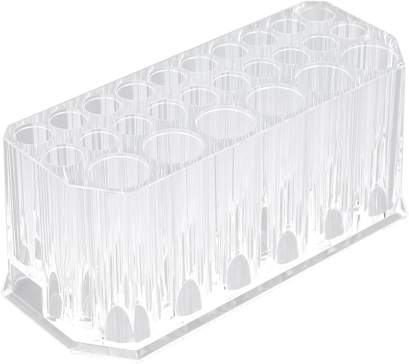26 Holes Brush Holder Acrylic Cosmetic Display Case Transparent Large Capacity Makeup Brush Storage Box Makeup Tool Beauty Tool Desk Table Organizer for Pen Makeup Brush Nair Brush Paintbrush