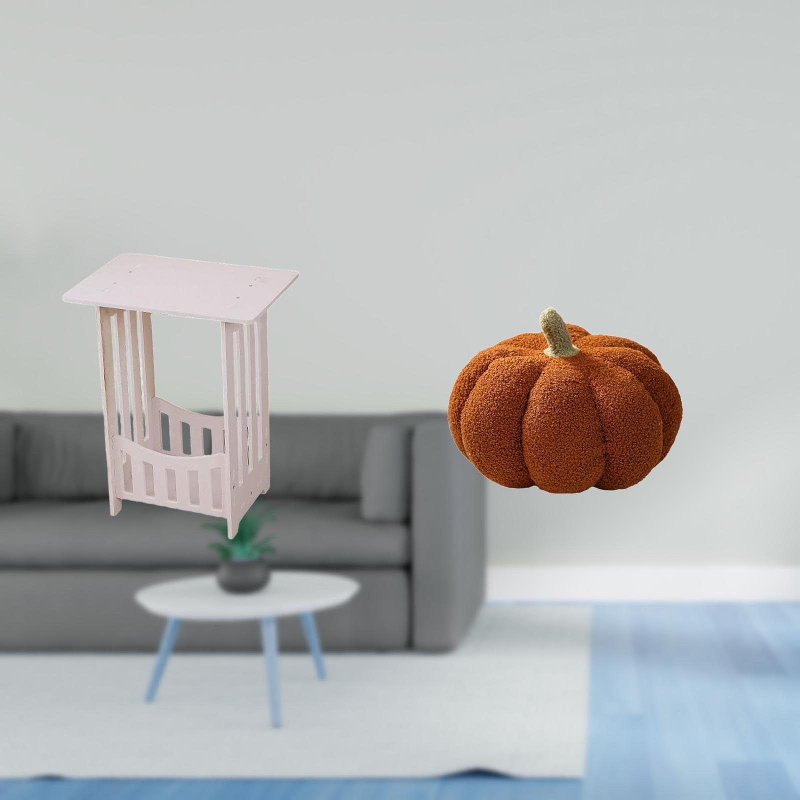Enakshi® Portable Bedside Table and Plush Pumpkin Pillow Decorative Set for Hotel Cafe Lounge Balcony Bedroom Hallway Sofa Room Decor|Home & Garden | Furniture | Tables-image-30