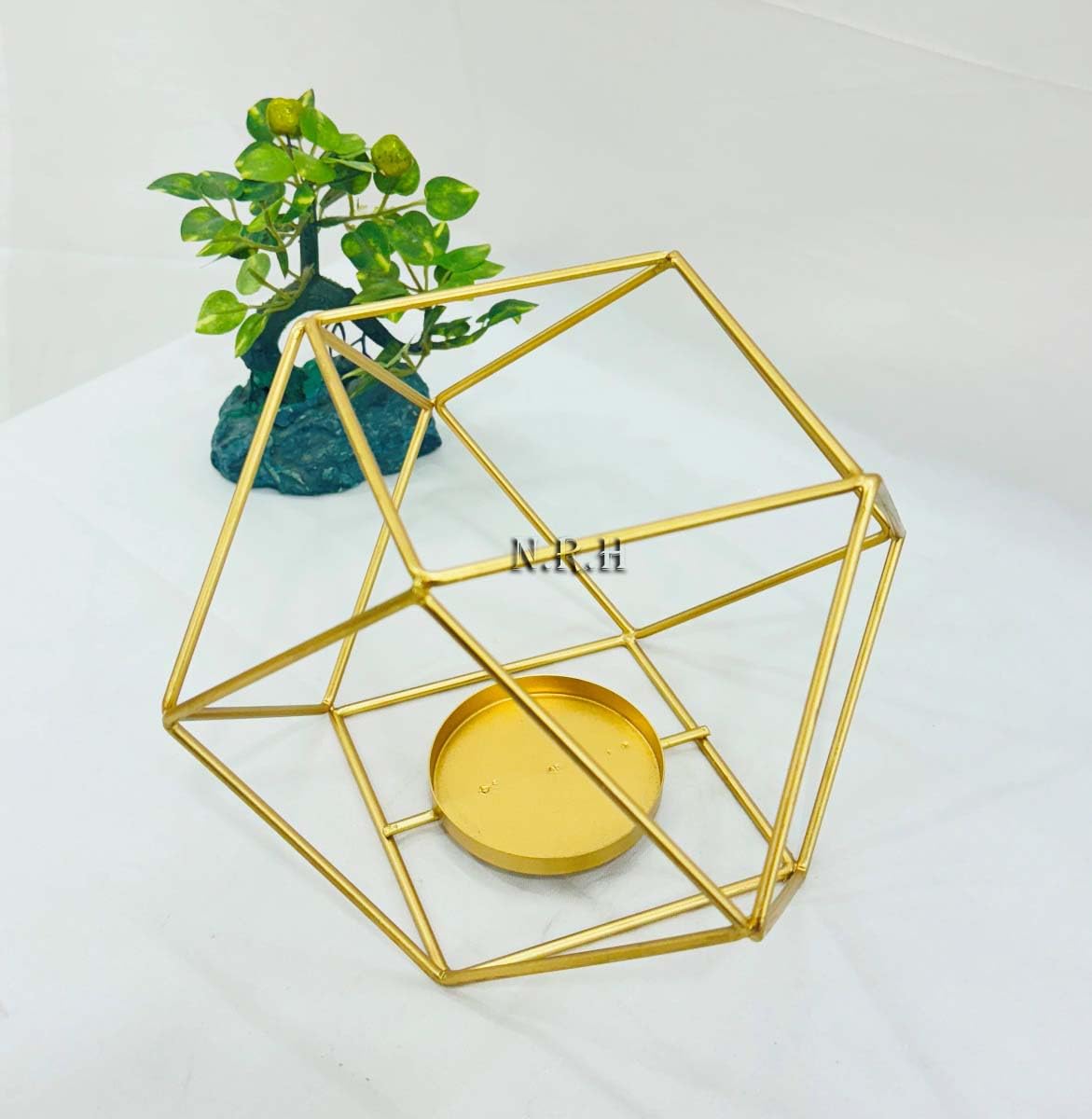 Portavelas de diamante hecho a mano con diseño geométrico para bodas, fiestas, chimenea, decoración de mesa