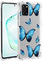 Vista 1 de Funda para Galaxy Note 10 Lite/A81/M60S - Bonita funda de TPU con diseño de mariposa azul - Absorbe los golpes - Compatible con Samsung Galaxy Note