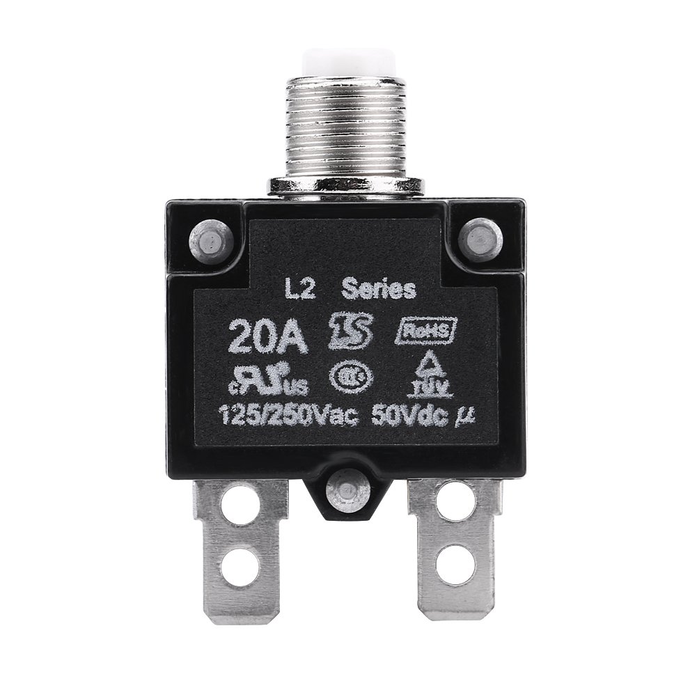 Protecteur Surcharge Compresseur 20A - Interrupteur Thermique Réinitialisable - Pour Générateur, Auto, Marine