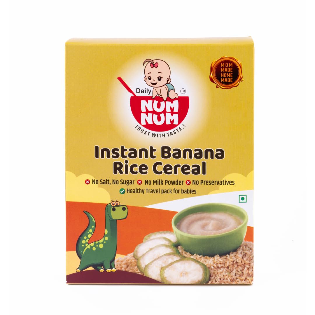 Daily NUM NUM Instant Banana Rice Cereal | No Salt, No Sugar Ragi Cereals | Healthy Raw Banana Baby food | No Milk Powder | 200g pack (B0BW8NW94Y) Amazon Price History, Amazon Price Tracker