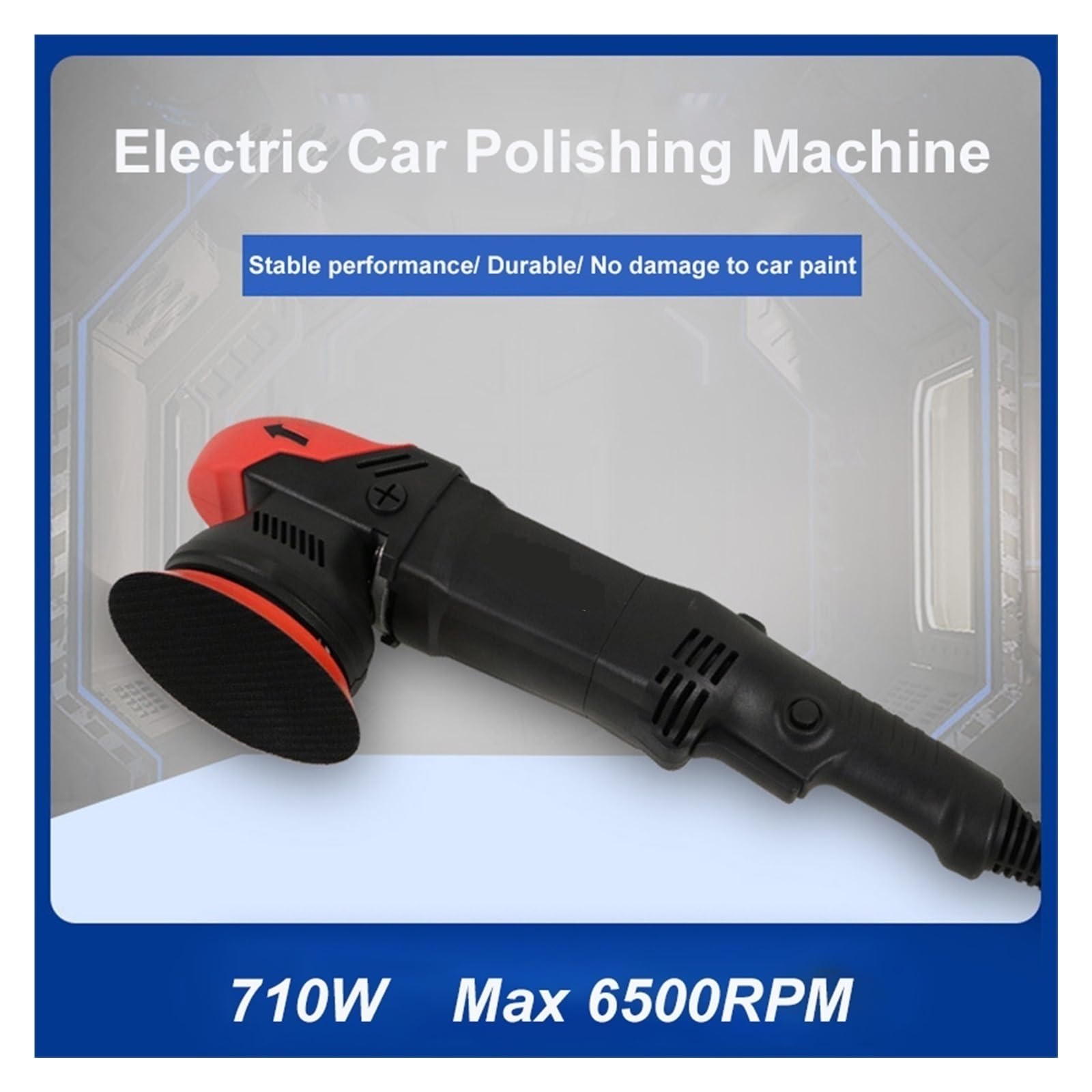 Pulidora Lijadora eléctrica de abrillantado for coche, máquina de encerado con disco de pulido, 710W, 6500rpm, DA, pulidora automática con disco de pulido de 125/150mm Para encerado y pulido de barcos