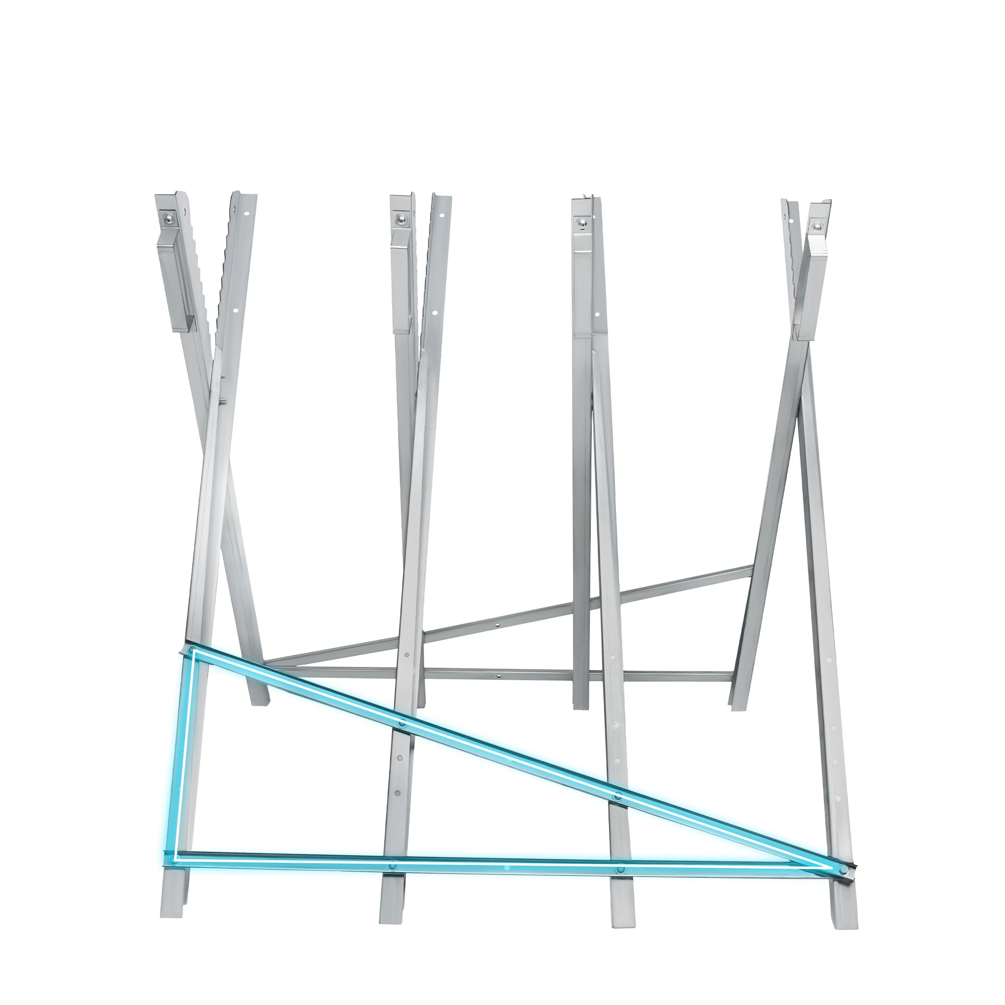 FIVMEN Cavalletto pieghevole per seghe a mano, 82 x 80,5 x 79 cm, colore argento