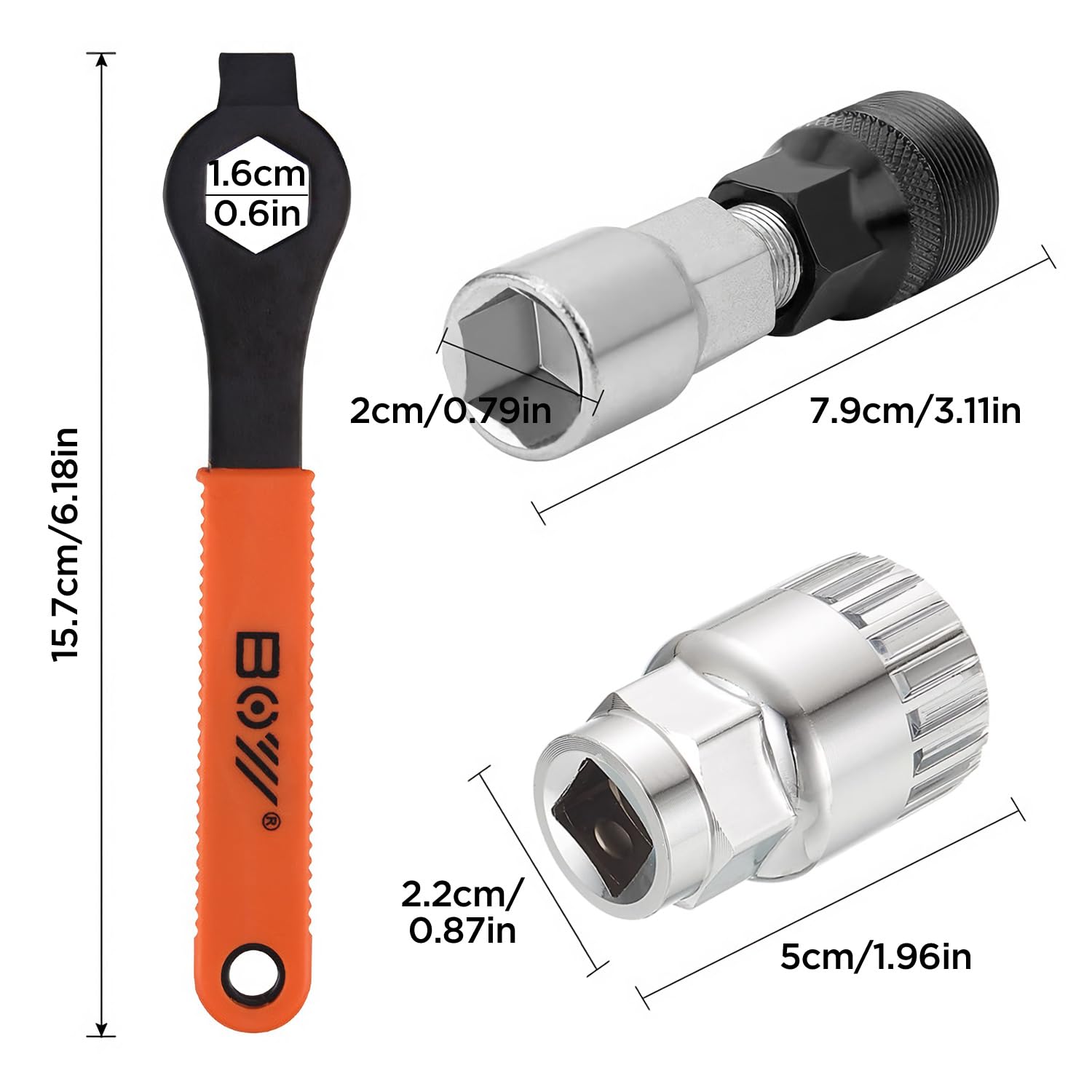 Set Da 3 Estrattori Per Pedivella Bici – Utensile Per Rimozione Manovella In Acciaio Al Carbonio – Attrezzo Per Manutenzione Bicicletta - 3