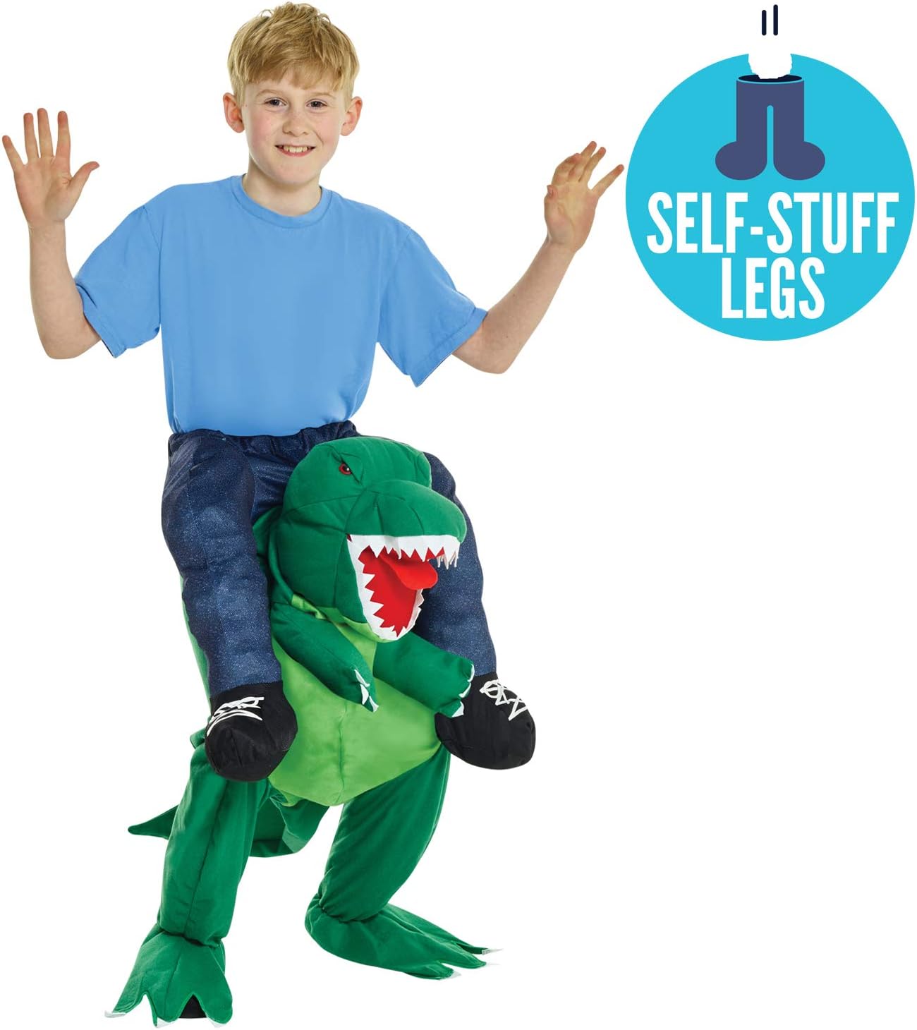 Morph Kids Piggyback Dinosaur Ride On T-Rex Childs Costume Illusion Fancy Dress Up
