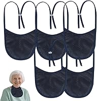 Vista 8 de Funda de traqueotomía transpirable con capa de filtro y correas ajustables, protector de estoma de cuello poscirugía de malla suave para adultos