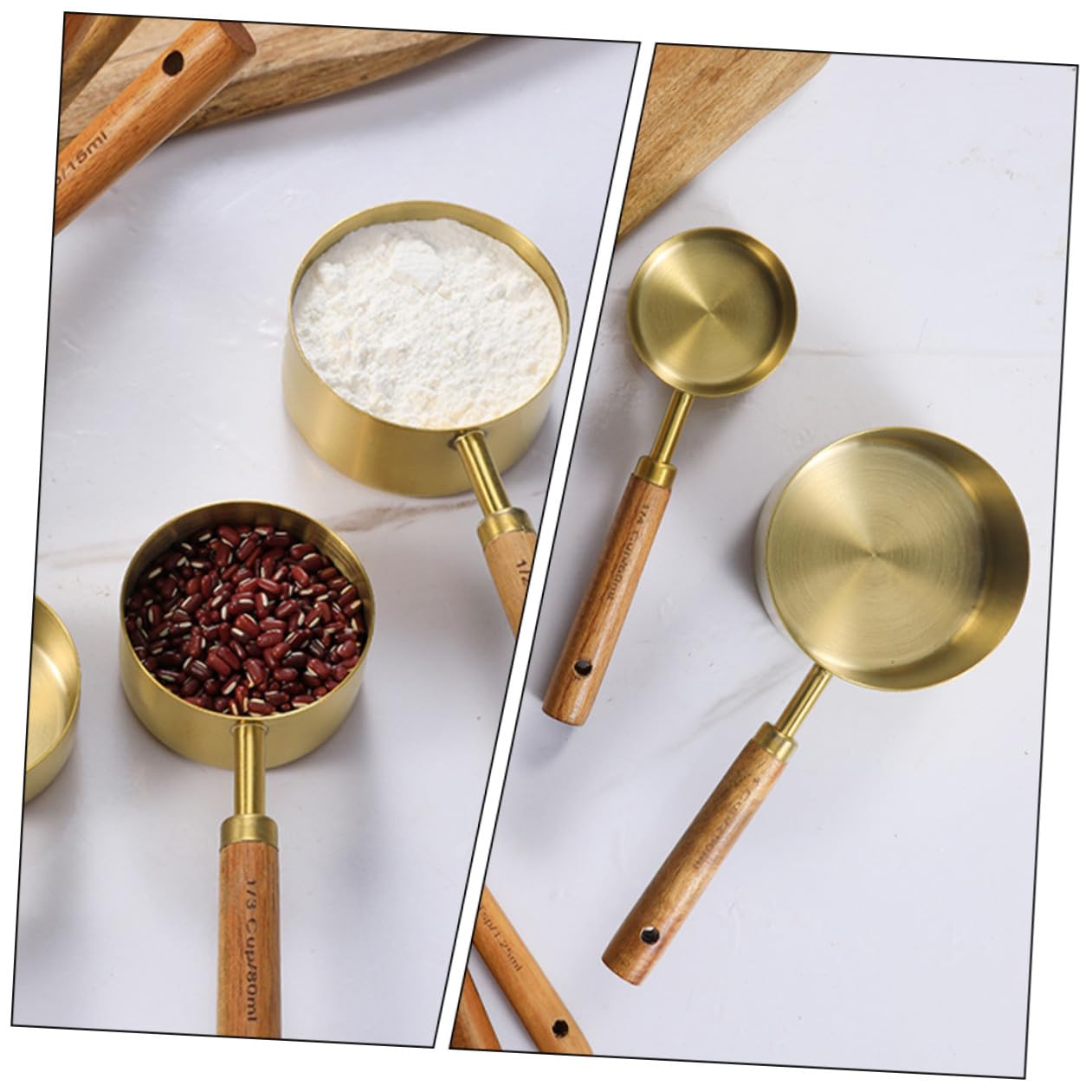 COLLBATH 4piezas Cucharas Medidoras Inoxidable De Aptas Tipo De Ingredientes Cucharadita Incluida