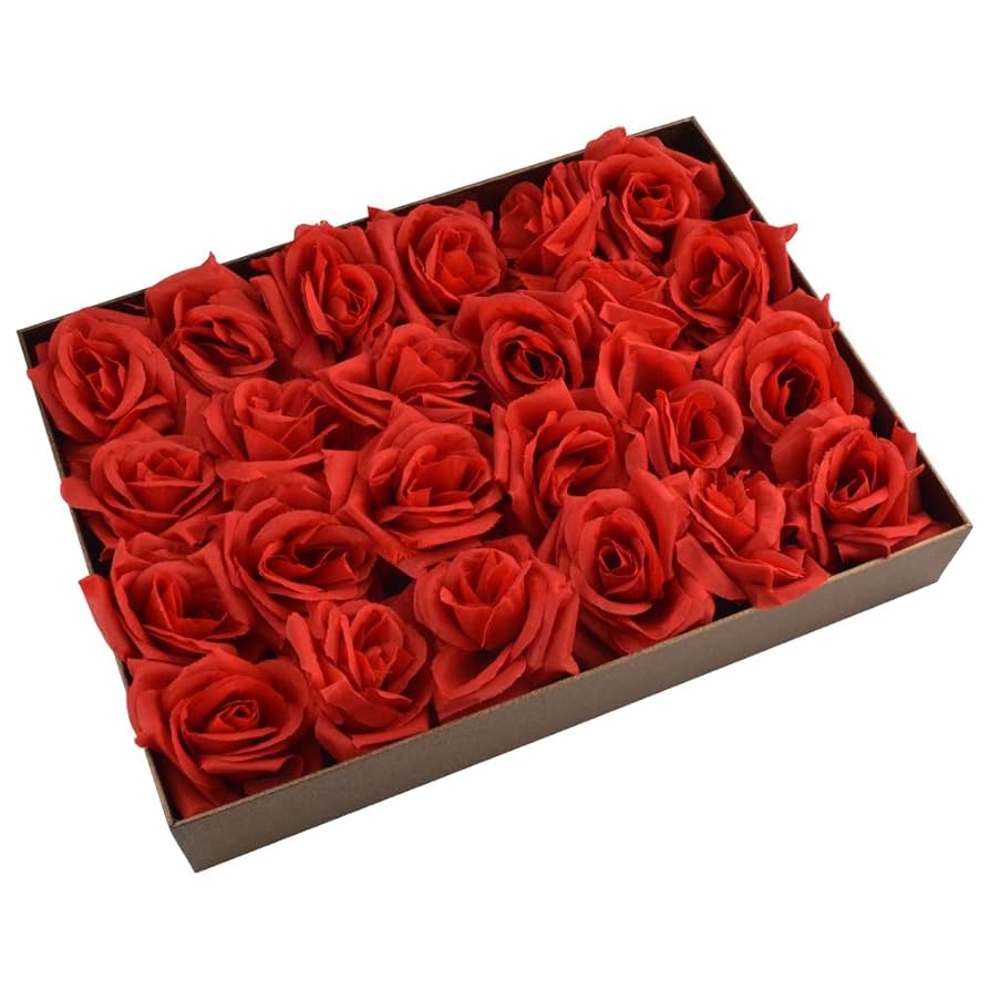 glaystoreバラ 造花 ローズ アレンジ 8センチ 50個セット glaystore