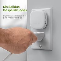 Vista 8 de AUVON - Luz nocturna LED enchufable con retroiluminación y sensor de movimiento y sensor de atardecer a amanecer, luz nocturna regulable de luz