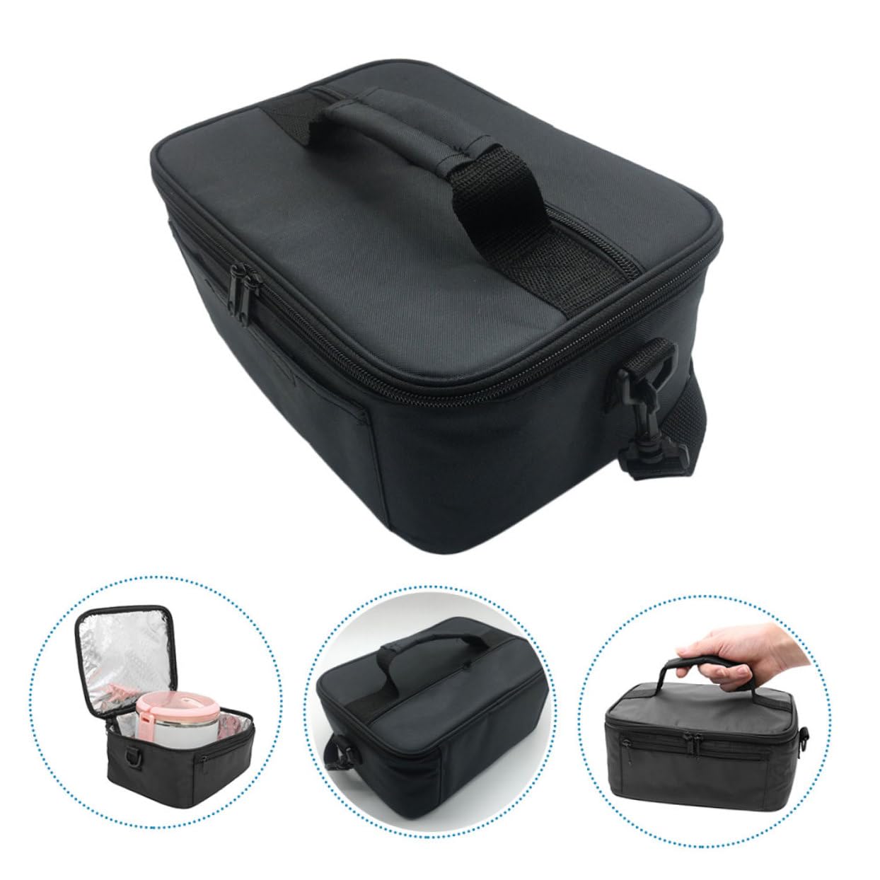 Bolsa de Almuerzo Térmica Portátil de 20l Forro de Oxford, Fácil de Limpiar Asa, Adecuado para Oficina y Camping