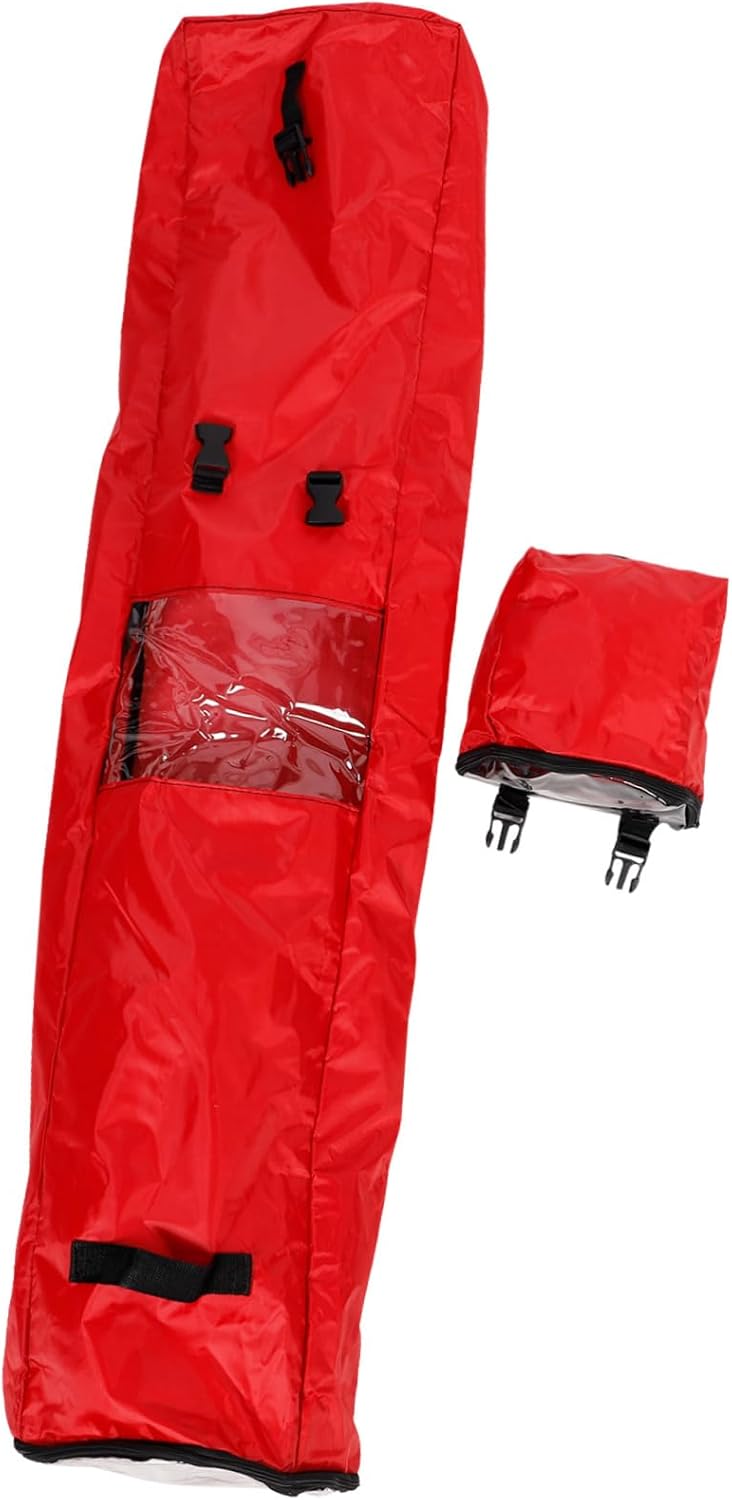 Christmas Wrapping Paper Storage Bag Organizer for Wrap Zipper Closure Handles for Holiday Festivities