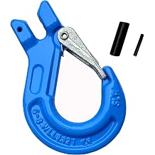 Lyplus 5/16" G80 Clevis Sling Hook with Latch,2490 LBS WLL, Blue